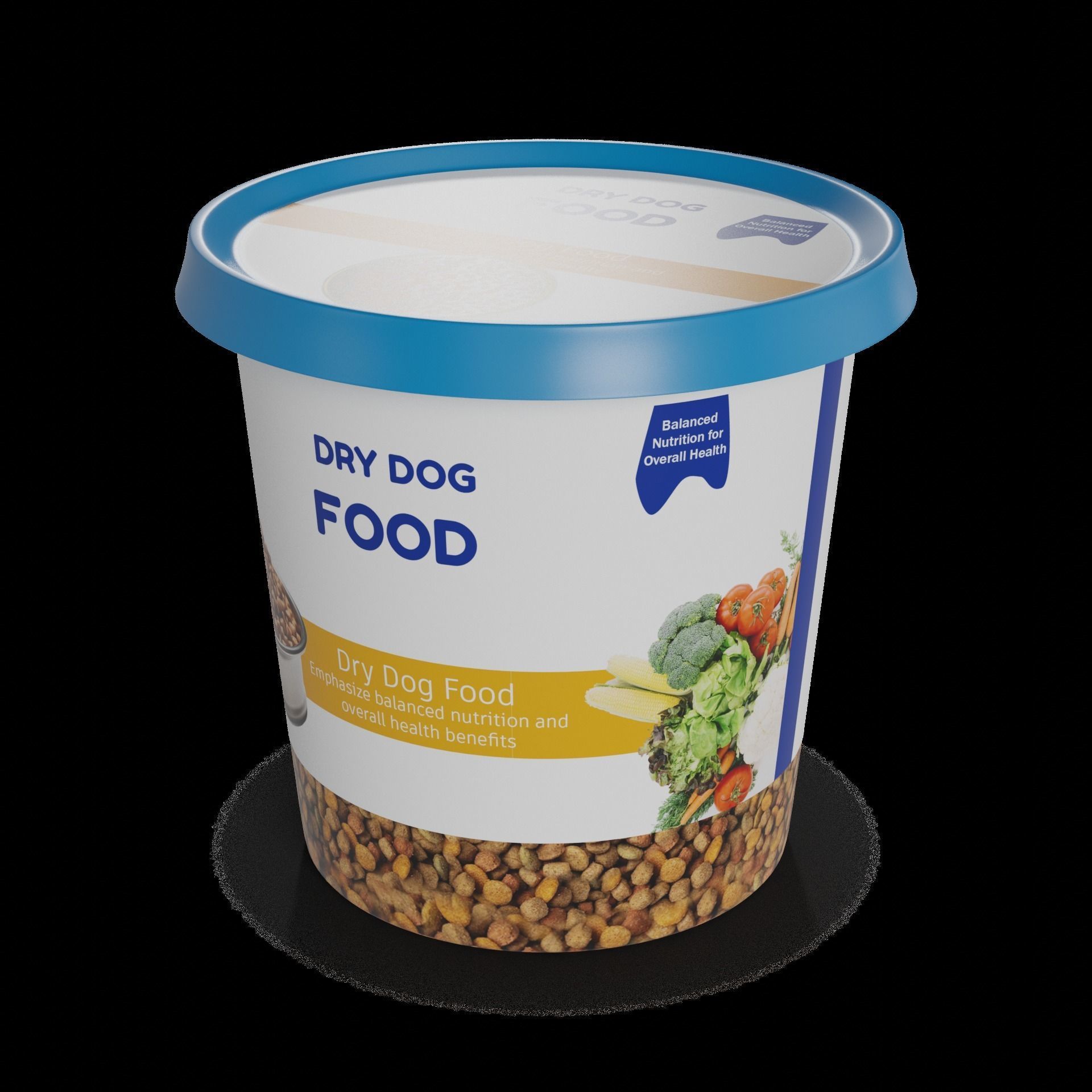 Dry dog food Dry Dog Food Low-poly 3D model_1