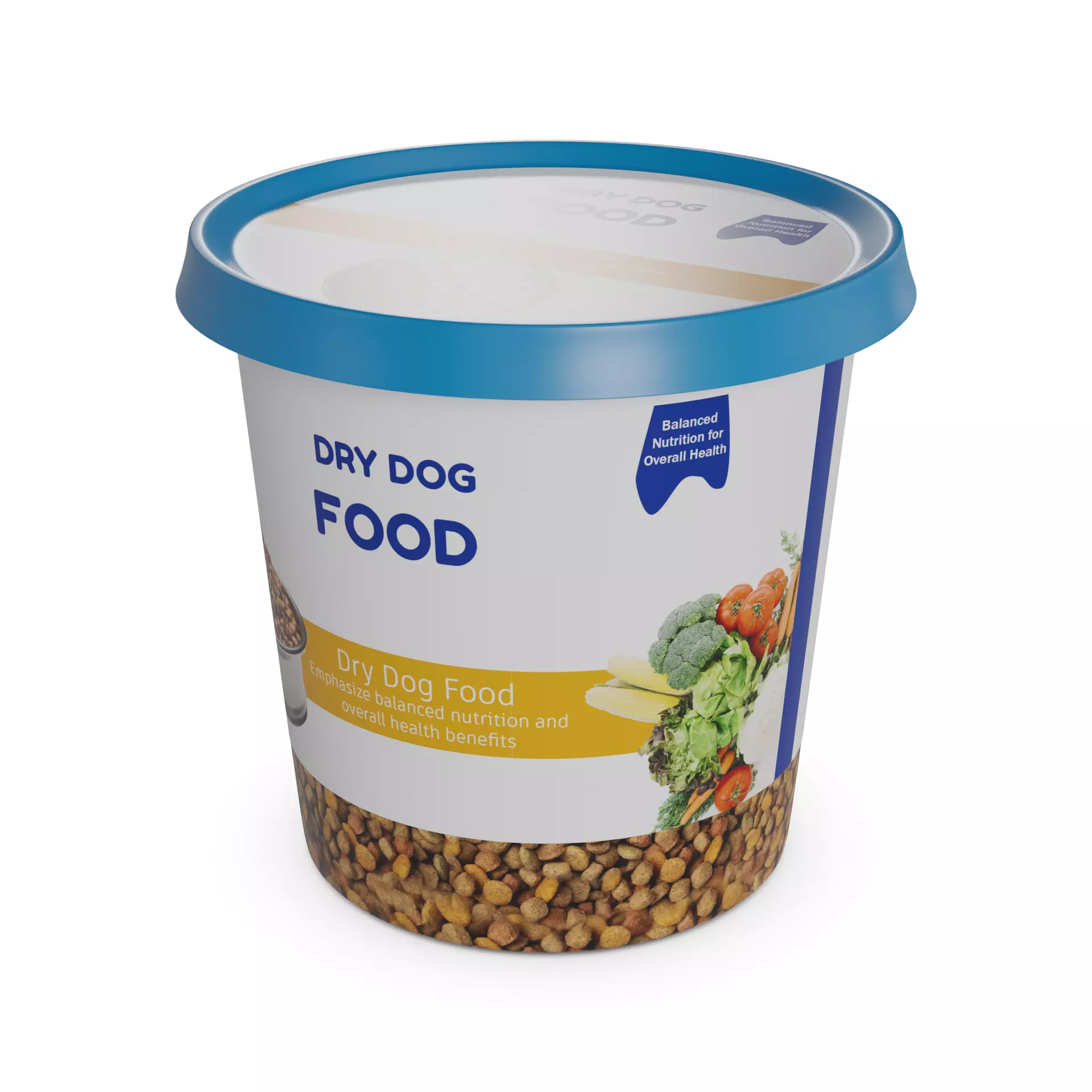 Dry dog food Dry Dog Food Low-poly 3D model_0