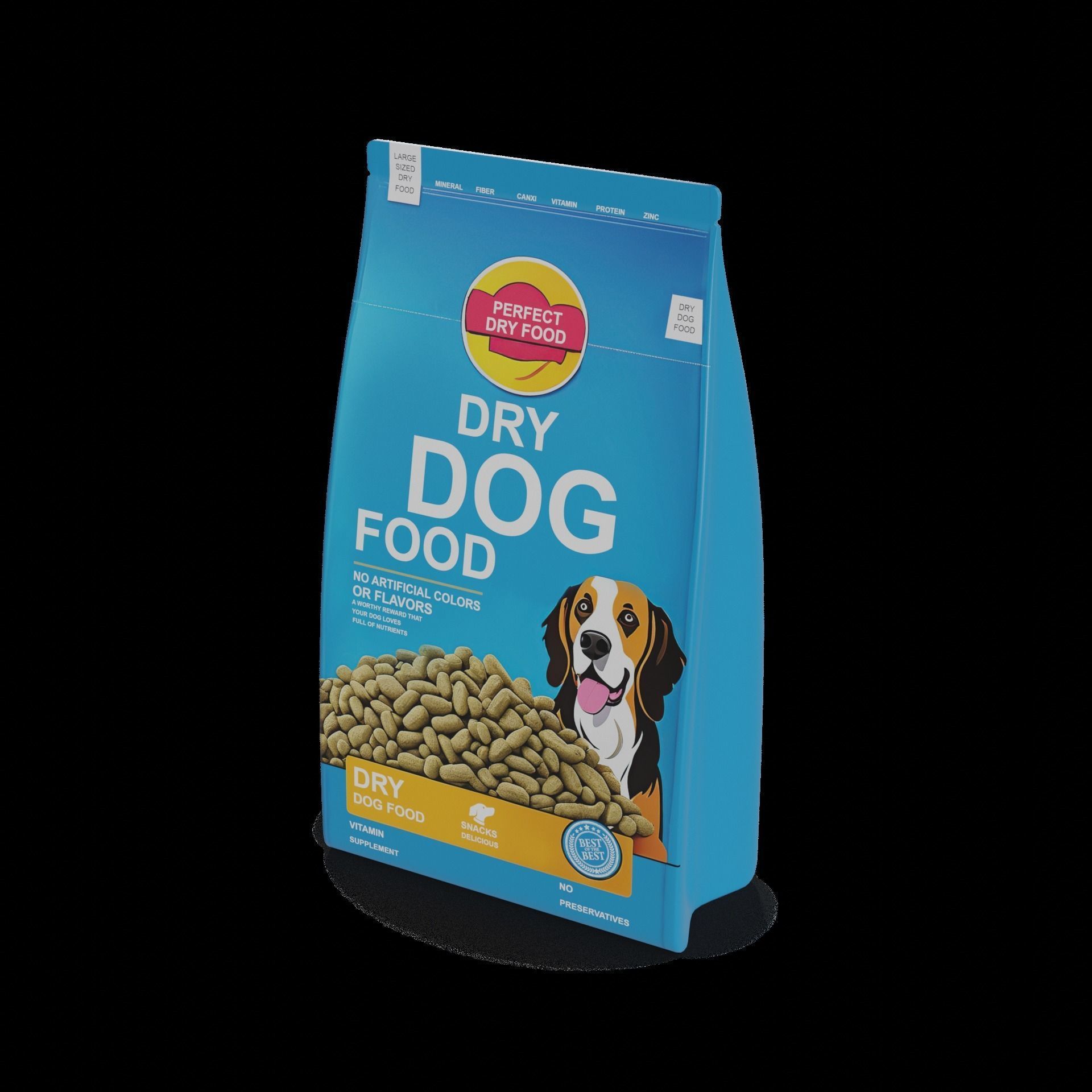 Dry dog food Dry Dog Food Low-poly 3D model_1