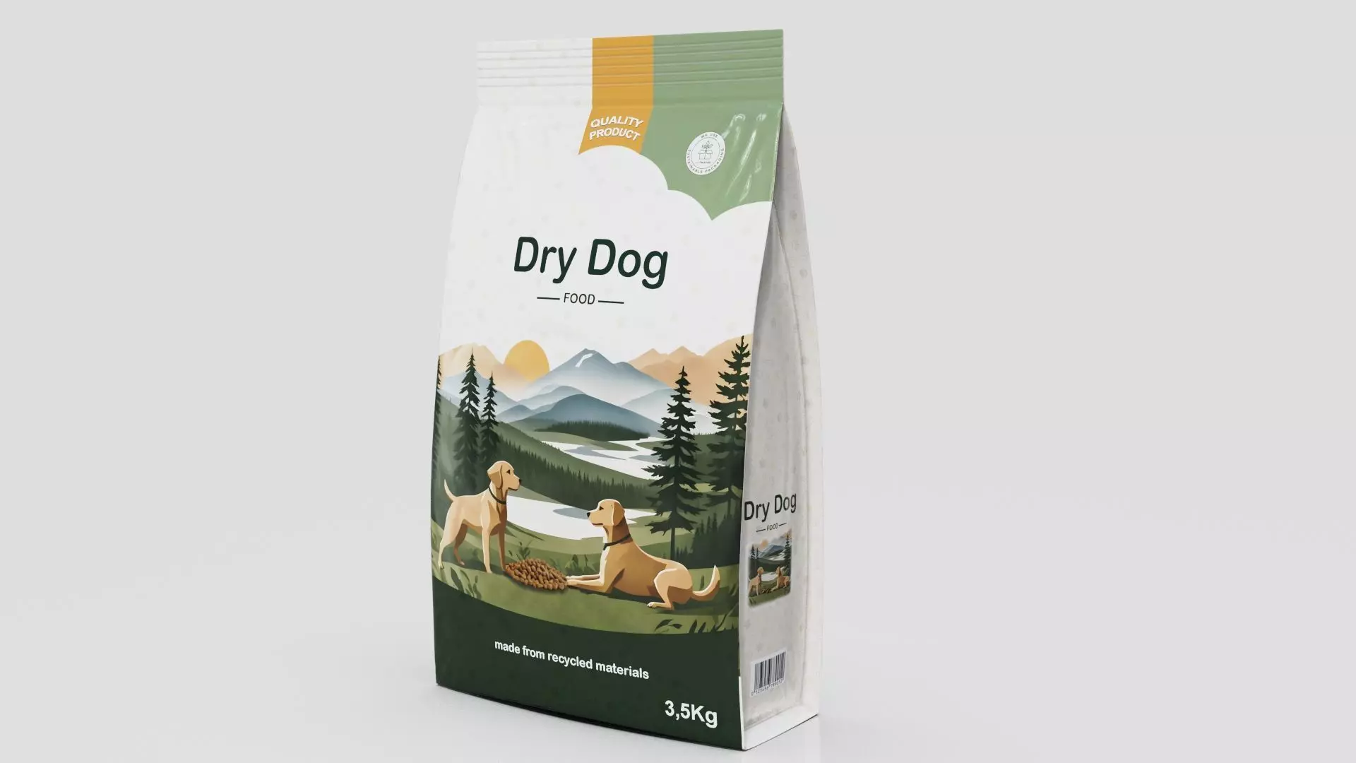 Dry dog food Dry Dog Food Low-poly 3D model_0