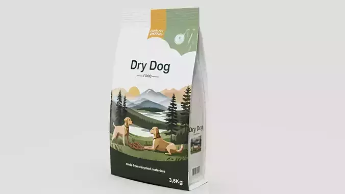 Dry dog food Dry Dog Food Low-poly 3D model