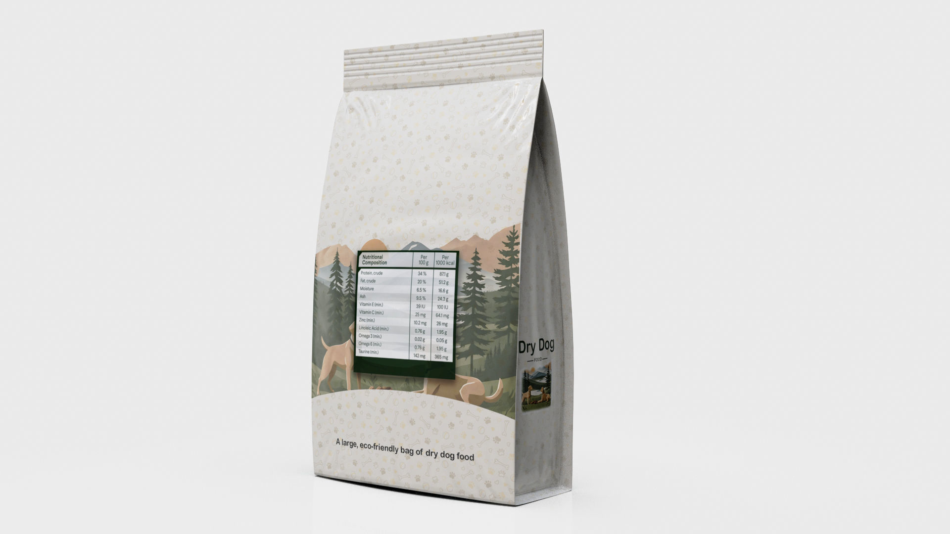 Dry dog food Dry Dog Food Low-poly 3D model_3