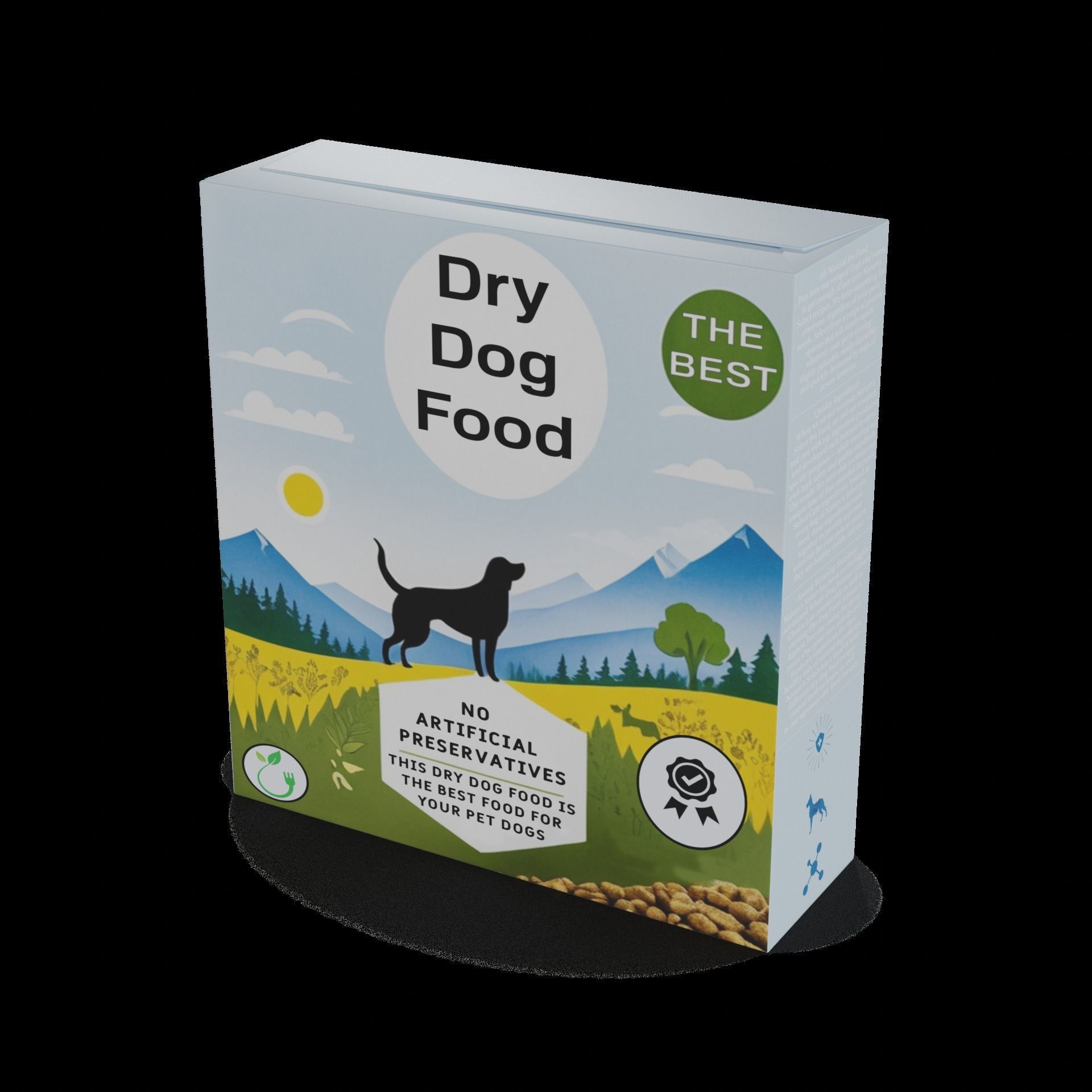 Dry dog food Dry Dog Food Low-poly 3D model_1