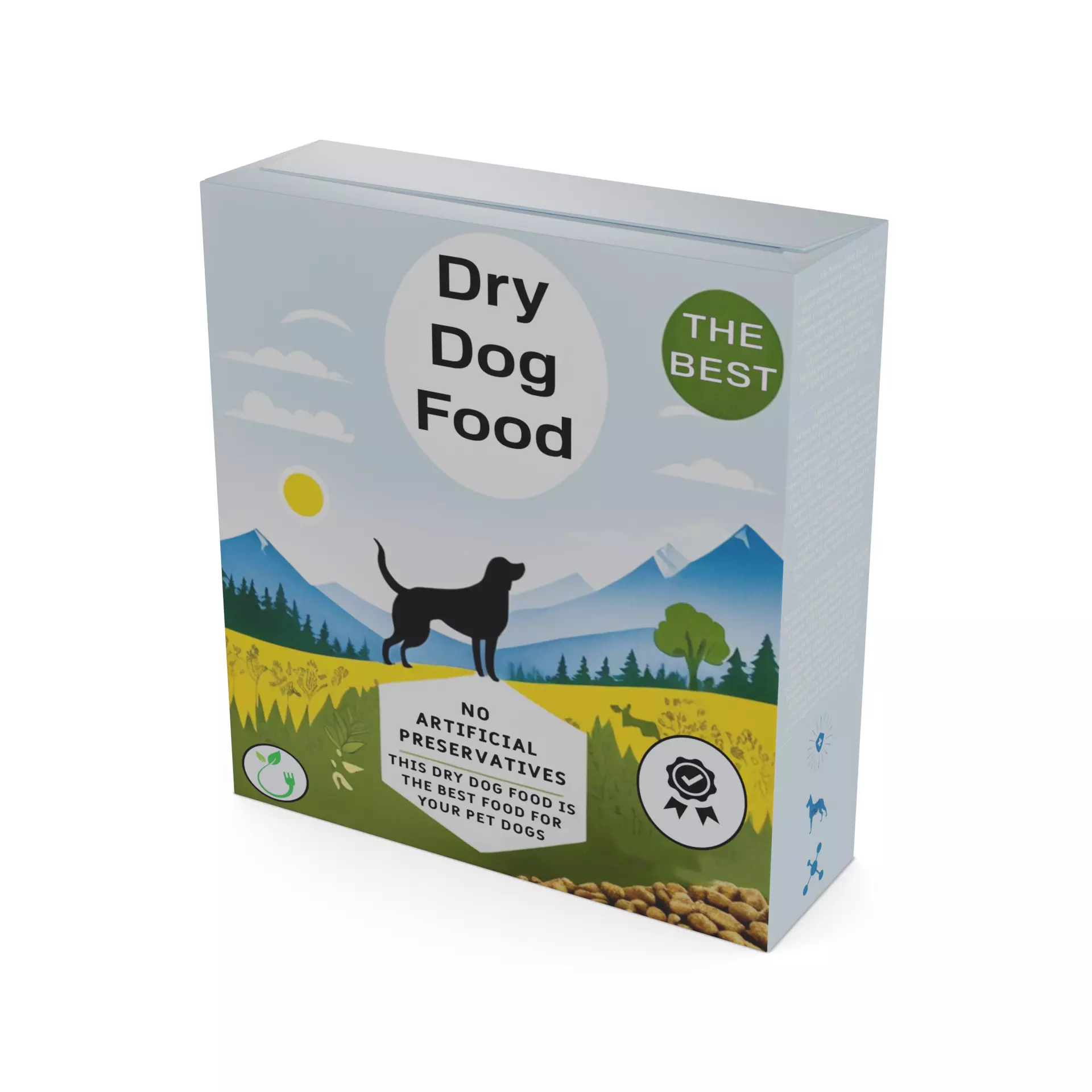 Dry dog food Dry Dog Food Low-poly 3D model_0