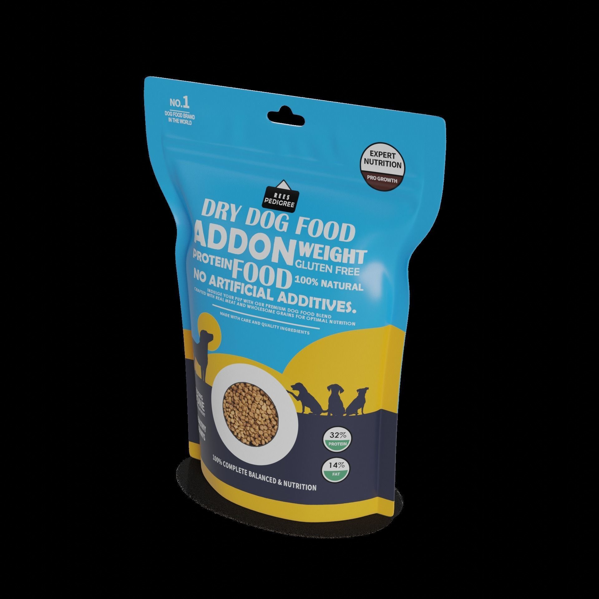 Dry dog food Dry Dog Food Low-poly 3D model_1