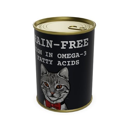 Canned cat food Canned Cat Food Low-poly 3D model