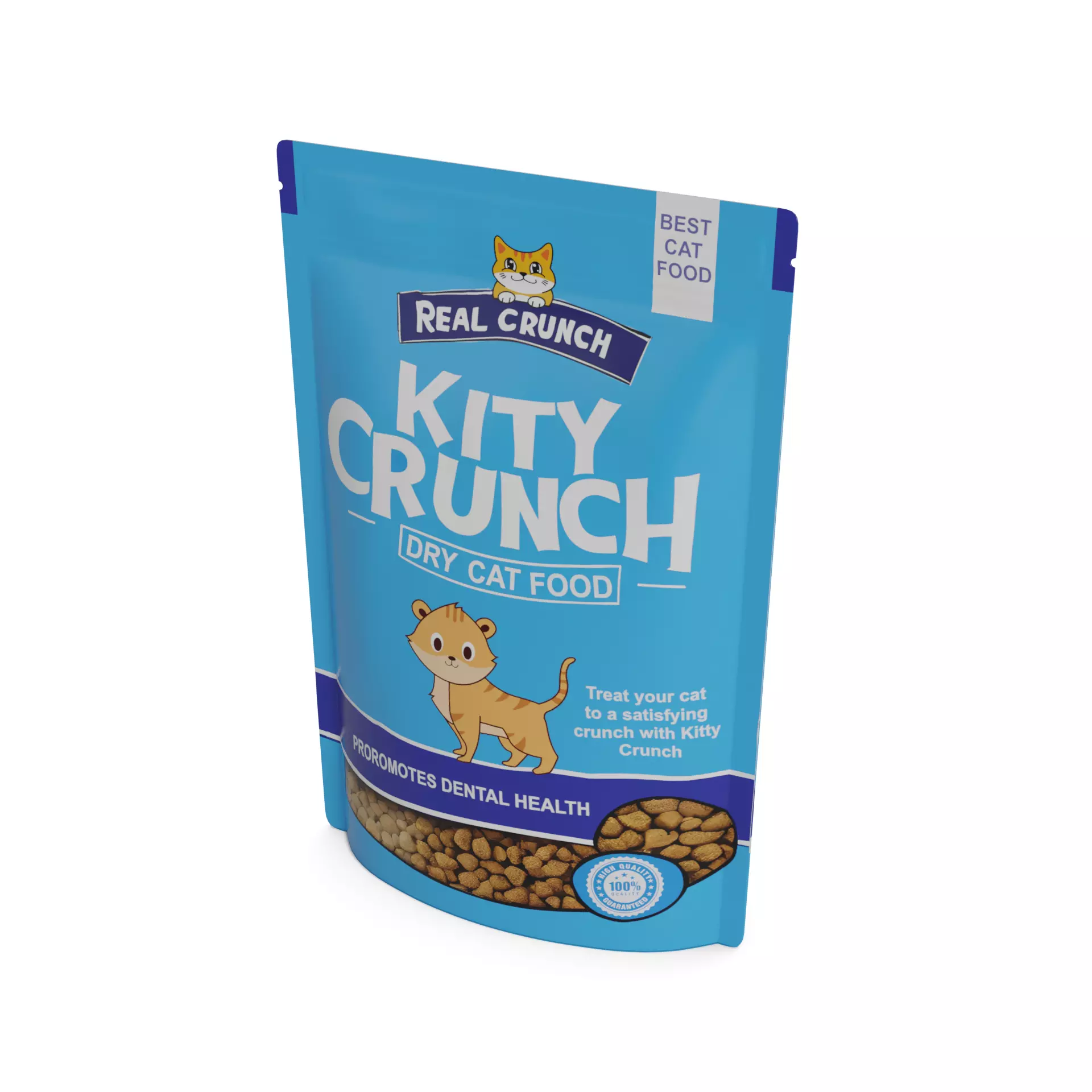 Dry cat food Kitty Crunch Low-poly 3D model_0