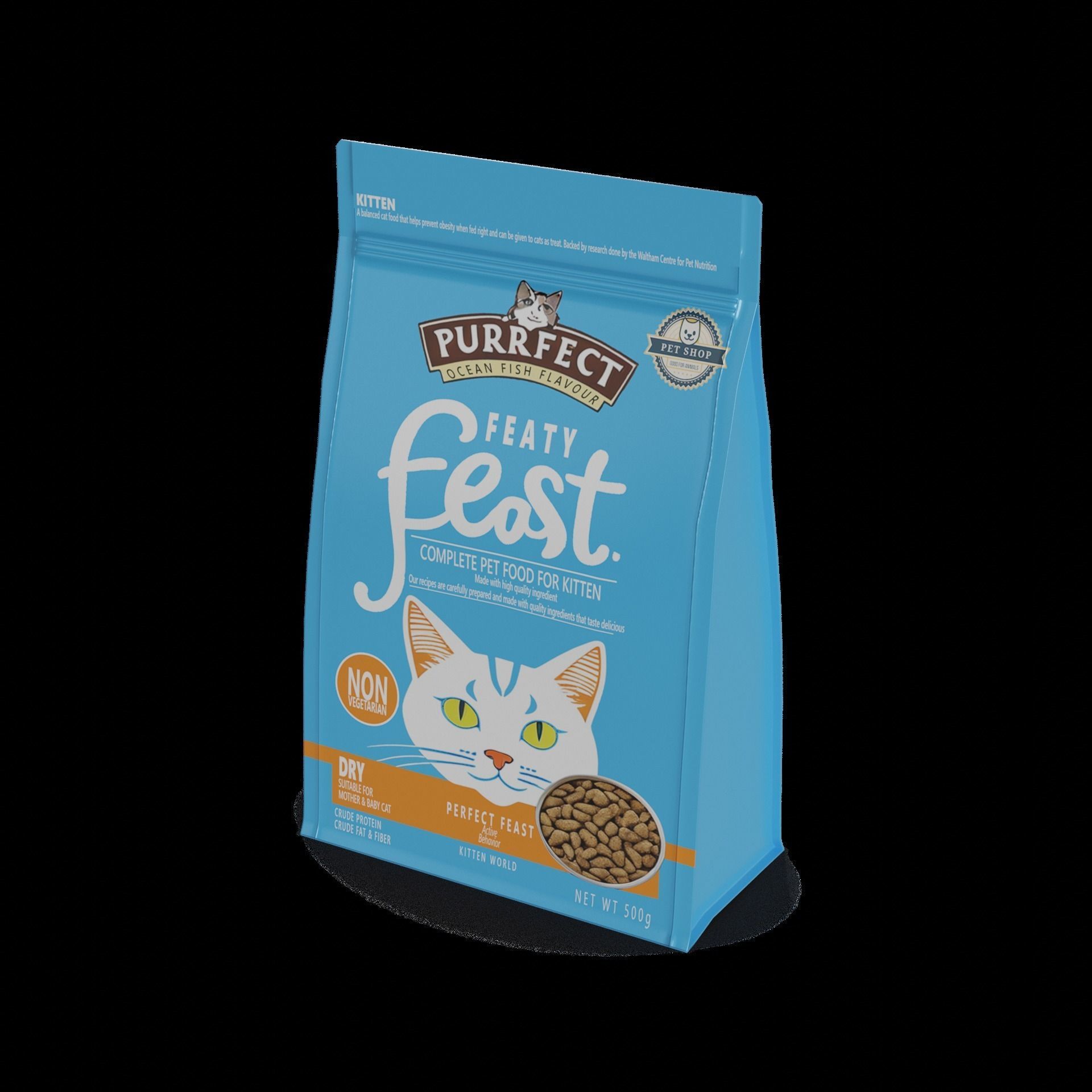 Dry cat food Purrfect Feast Low-poly 3D model_1