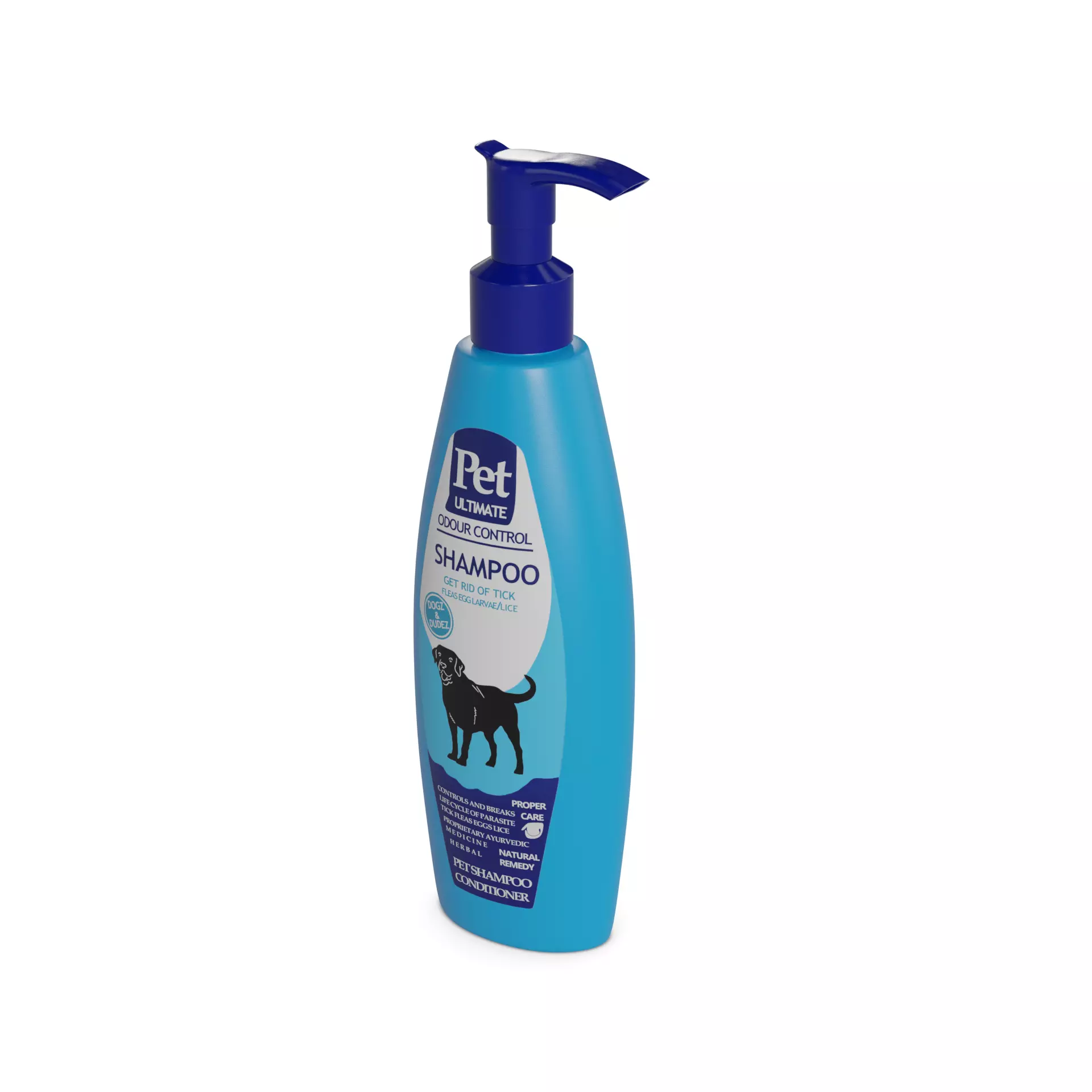Pet hygiene Pet Shampoo Low-poly 3D model_0