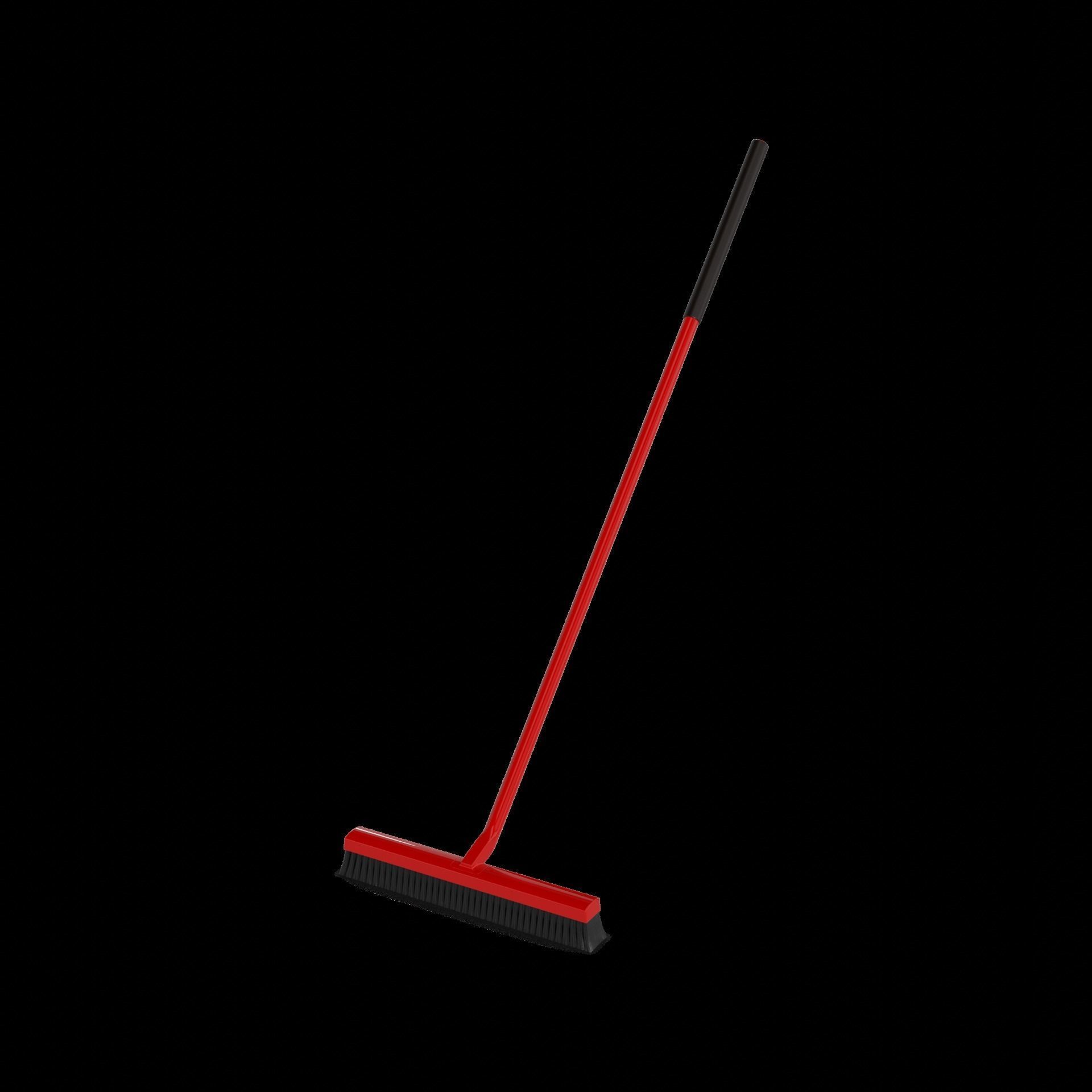 Brooms mops and window squeegees Push Broom Low-poly 3D model_1