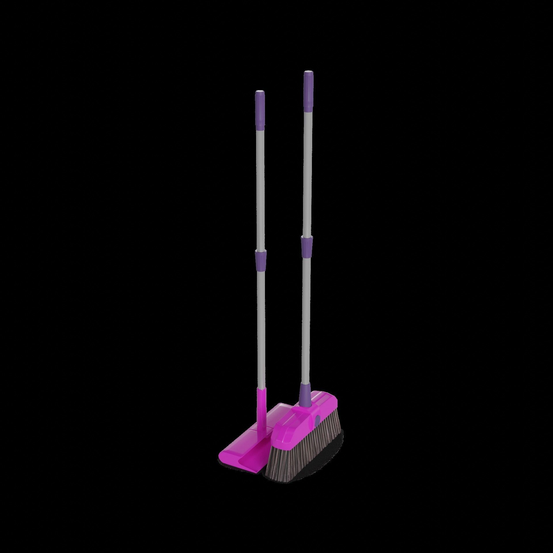 Brooms mops and window squeegees Sweeping Set 3D model_1