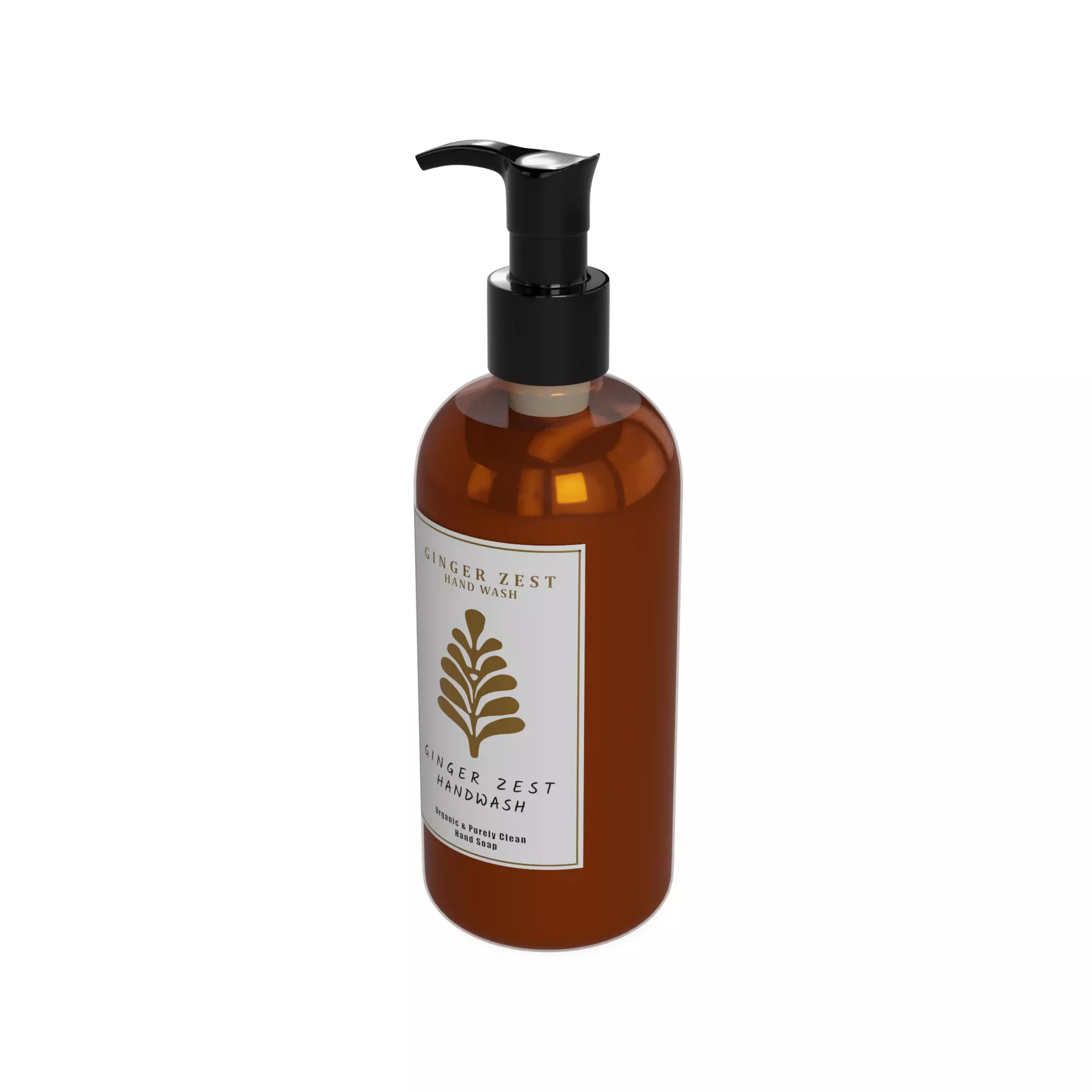 Liquid soap Ginger Zest Hand Wash Low-poly 3D model_0