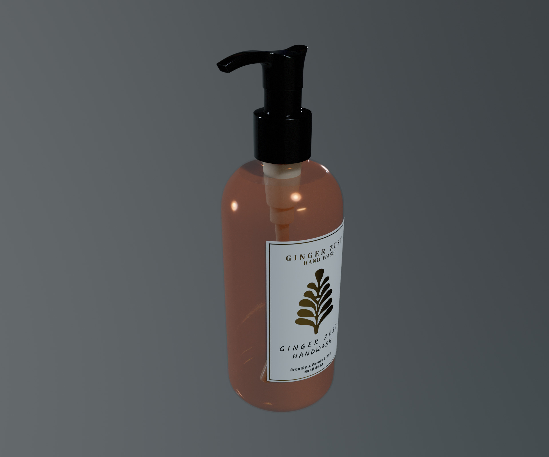 Liquid soap Ginger Zest Hand Wash Low-poly 3D model_2
