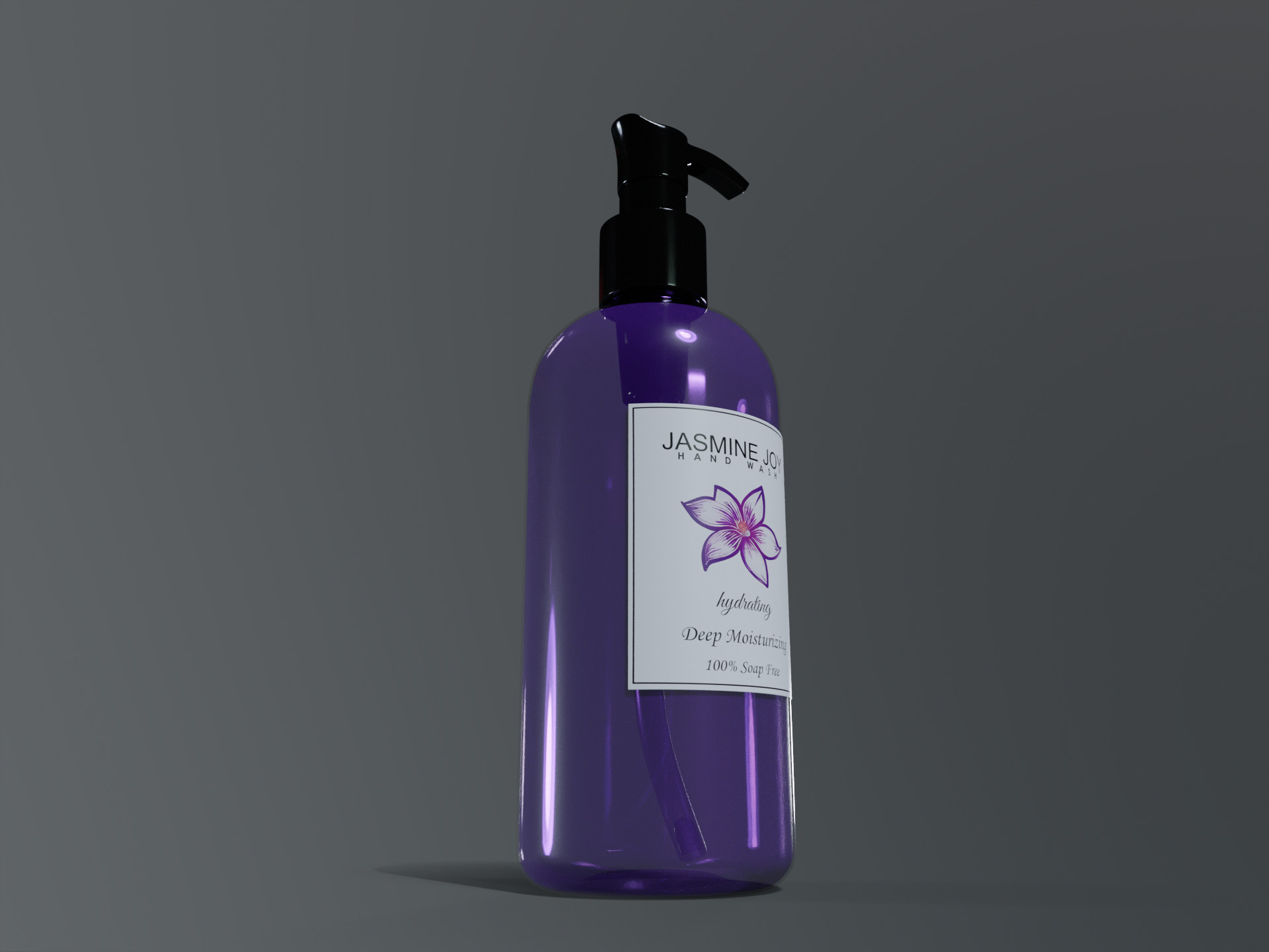 Liquid soap Jasmine Joy Hand Wash Low-poly 3D model_7