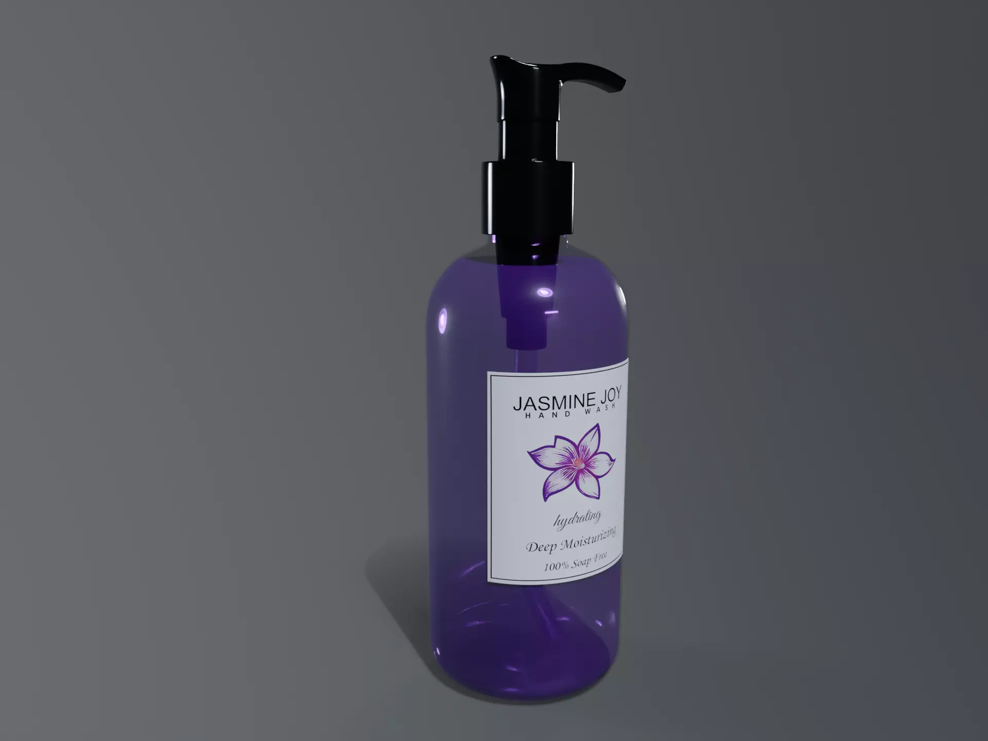 Liquid soap Jasmine Joy Hand Wash Low-poly 3D model_0