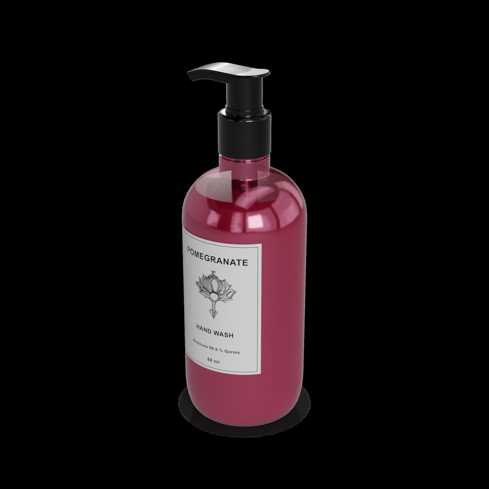 Liquid soap Pomegranate Punch Hand Wash Low-poly 3D model_1