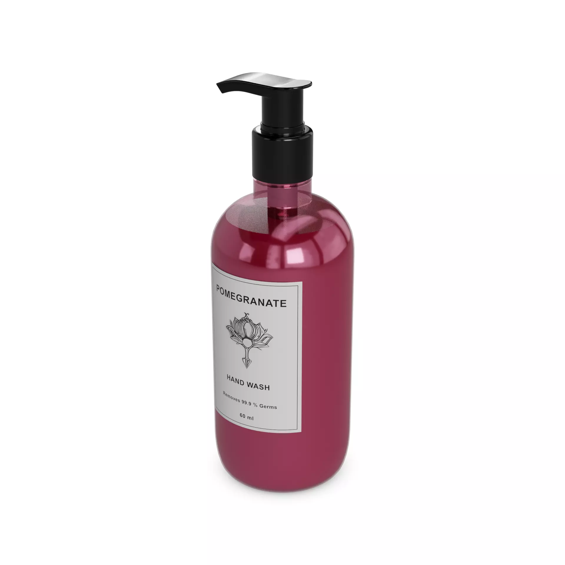 Liquid soap Pomegranate Punch Hand Wash Low-poly 3D model_0