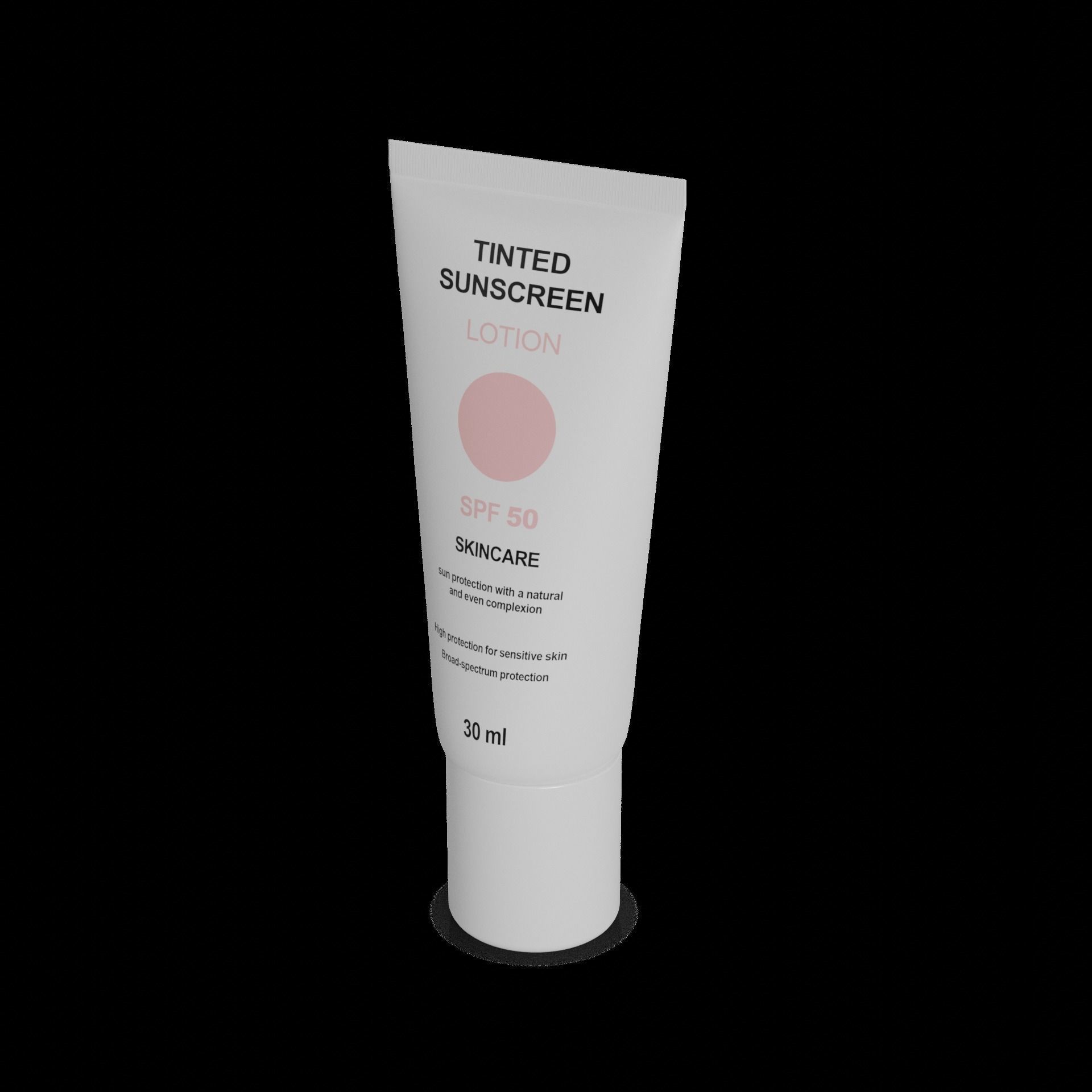 Sun care Tinted Sunscreen Low-poly 3D model_1