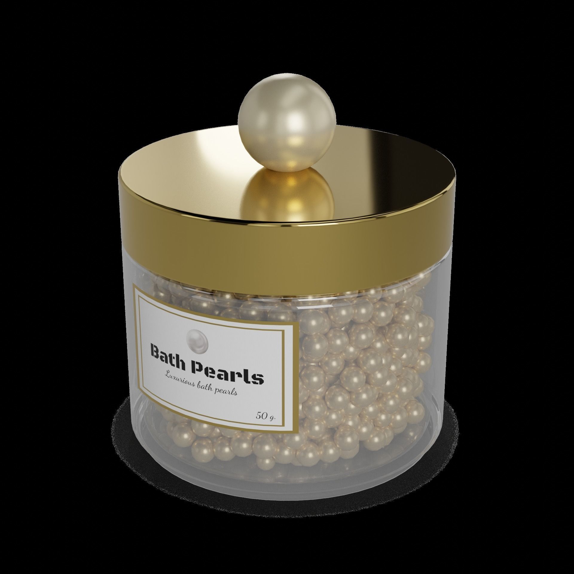 Bath foam and salts Bath Pearls 3D model_1