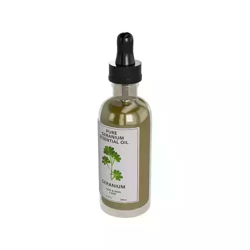 Essential oils Geranium Essential Oil Low-poly 3D model Essential oils Geranium Essential Oil Low-poly 3D model