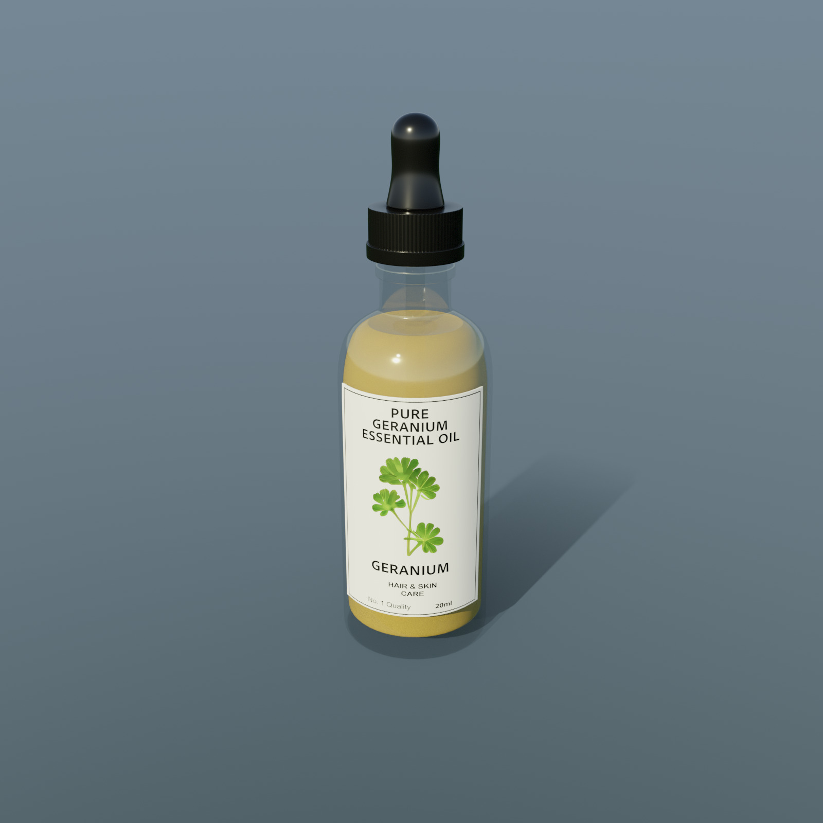 Essential oils Geranium Essential Oil Low-poly 3D model_2