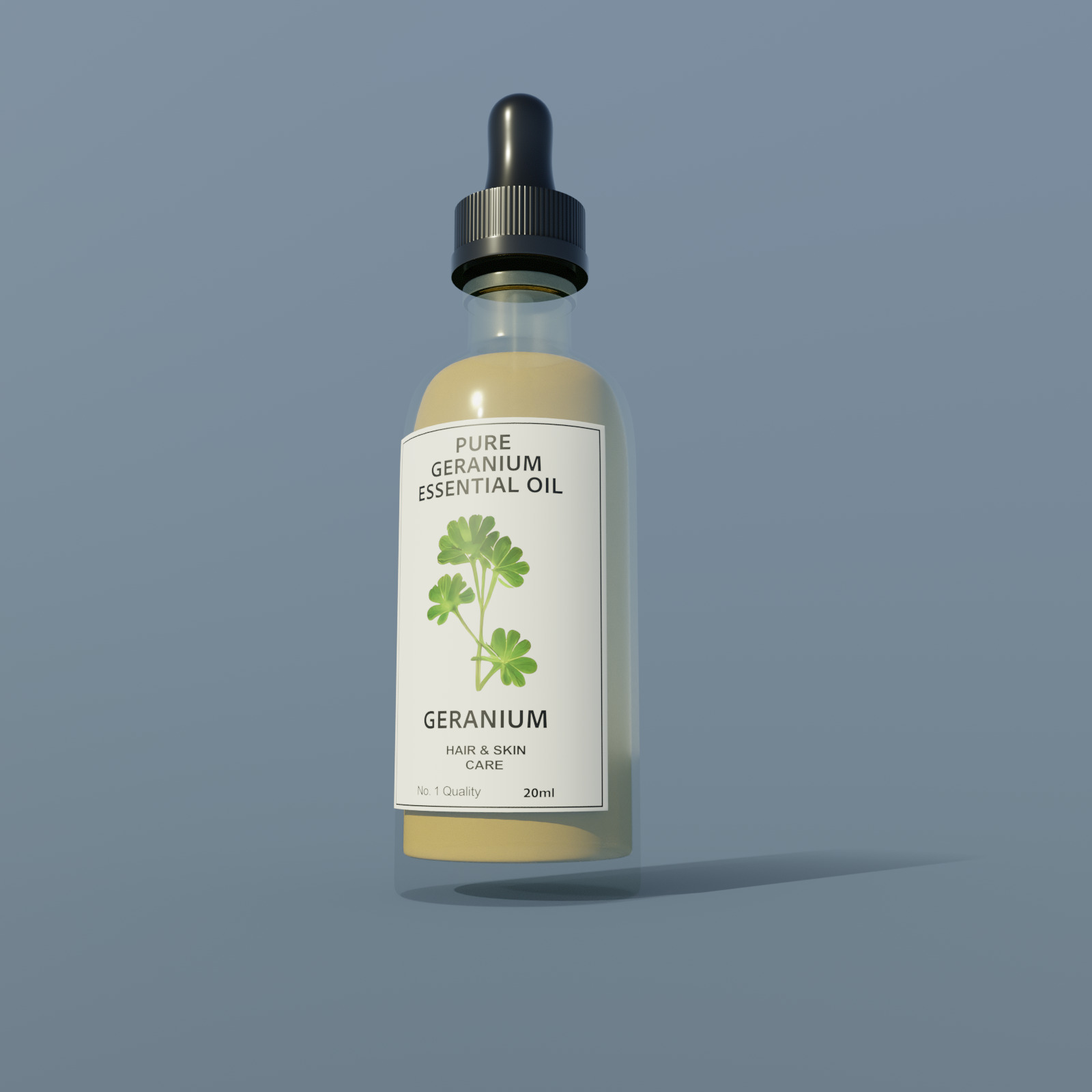 Essential oils Geranium Essential Oil Low-poly 3D model_7