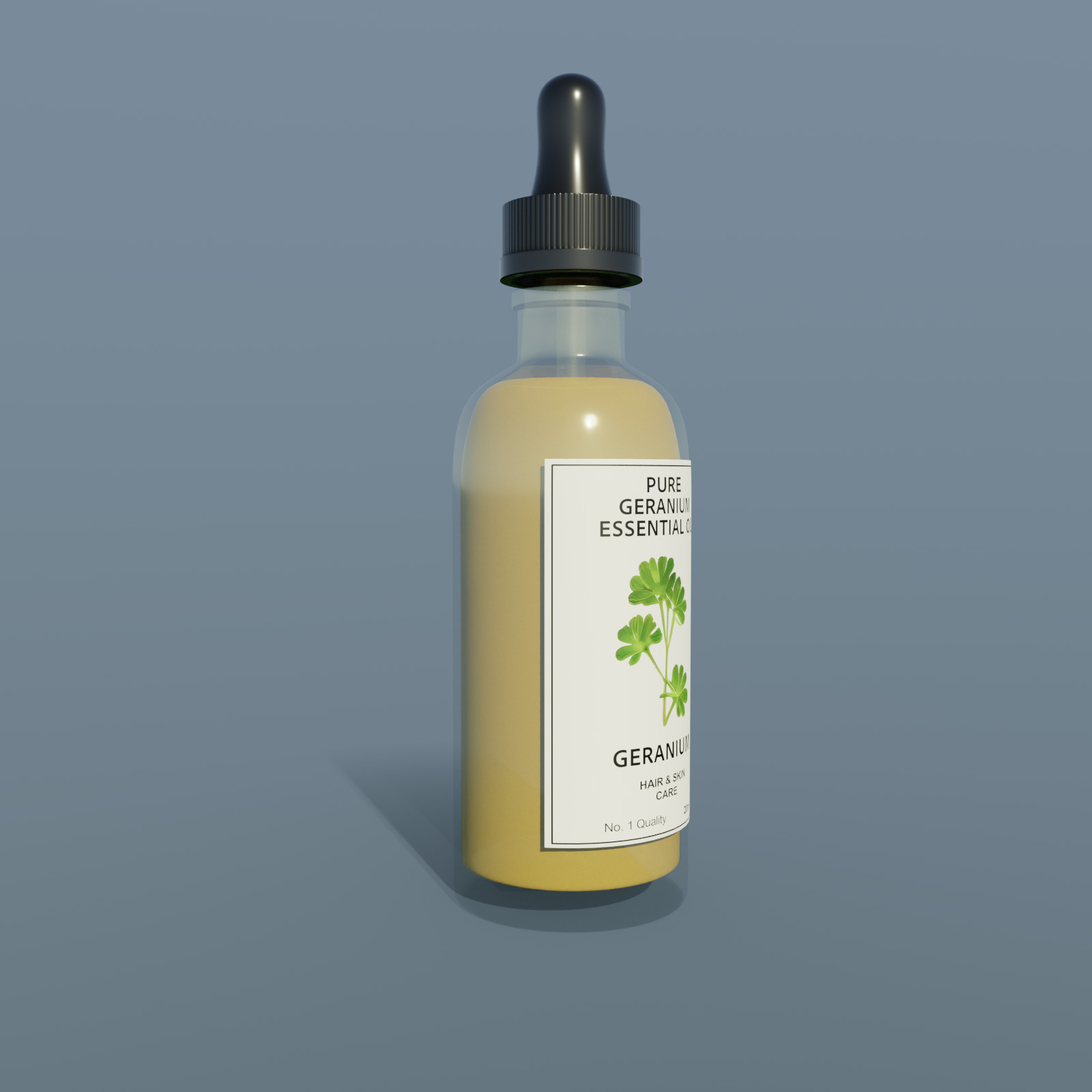 Essential oils Geranium Essential Oil Low-poly 3D model_6