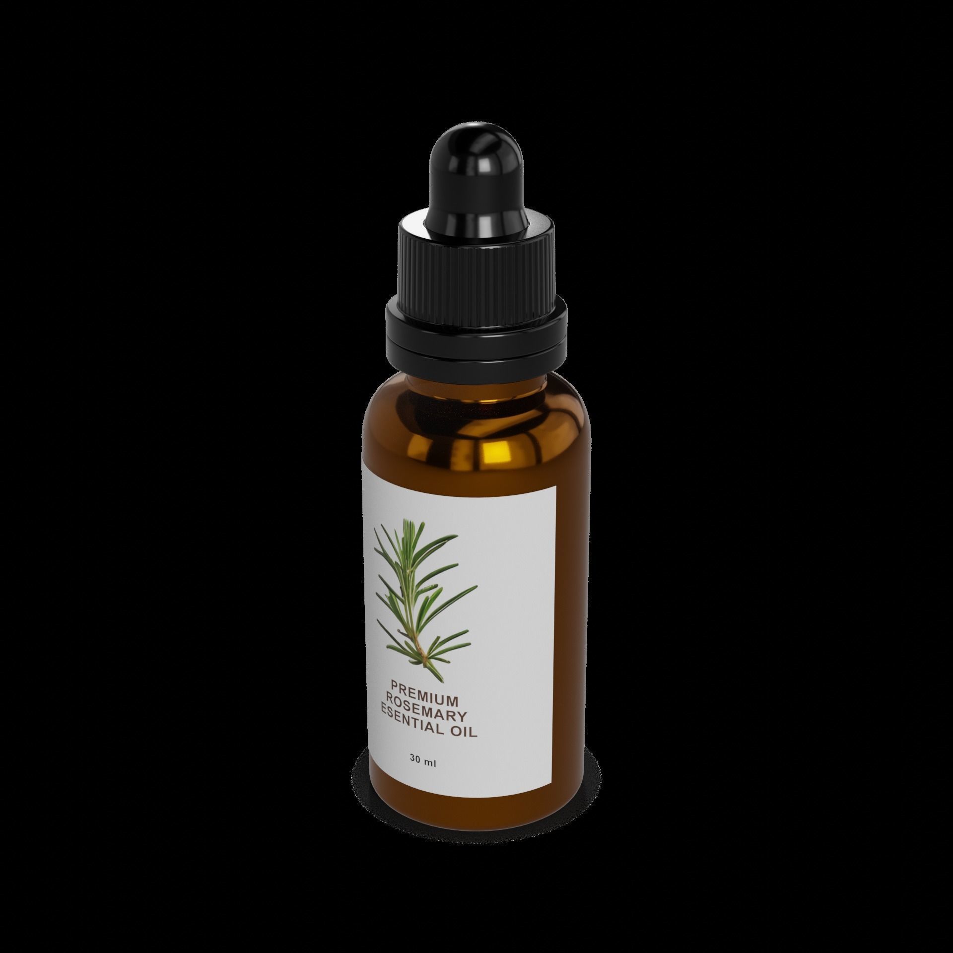 Essential oils Rosemary Essential Oil Low-poly 3D model_1