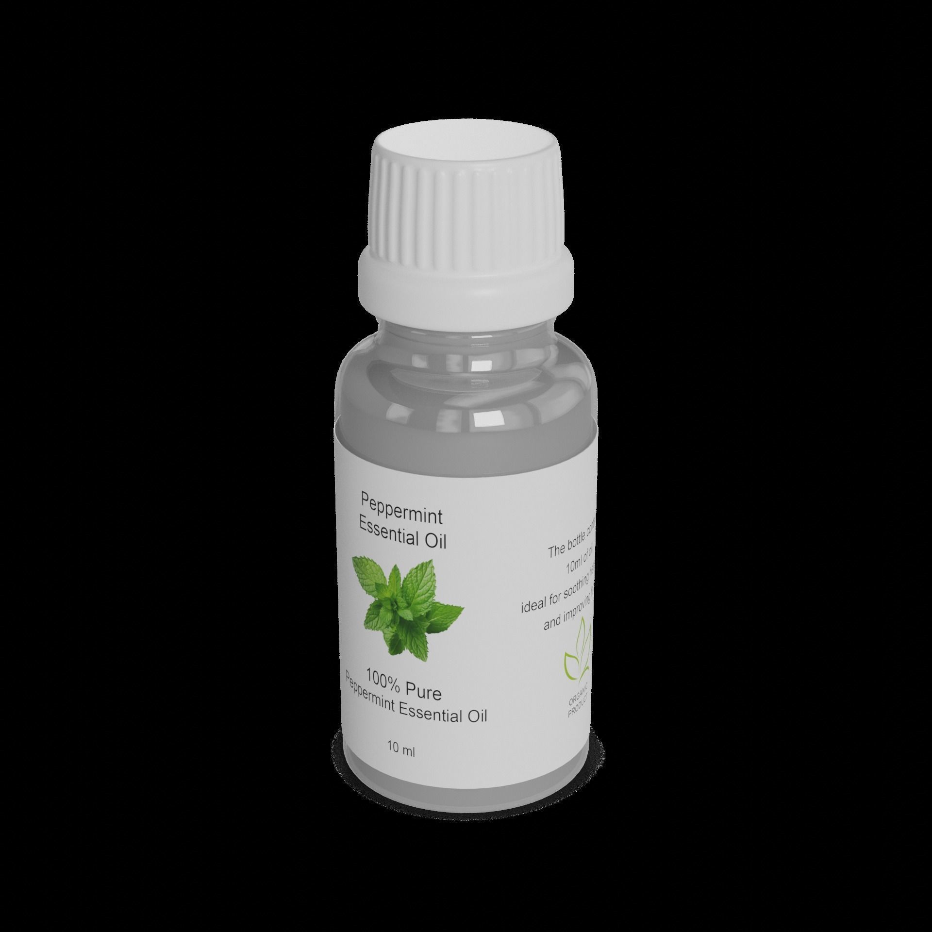 Essential oils Peppermint Essential Oil Low-poly 3D model_1