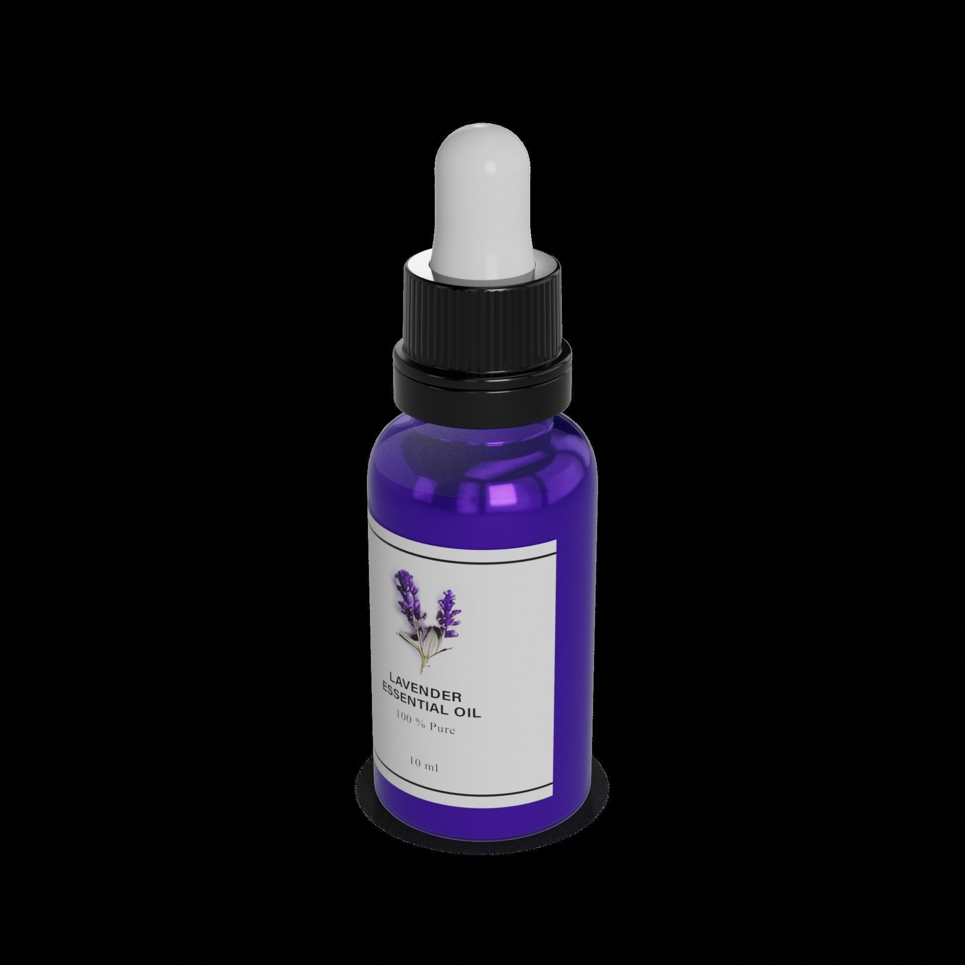 Essential oils Lavender Essential Oil Low-poly 3D model_1