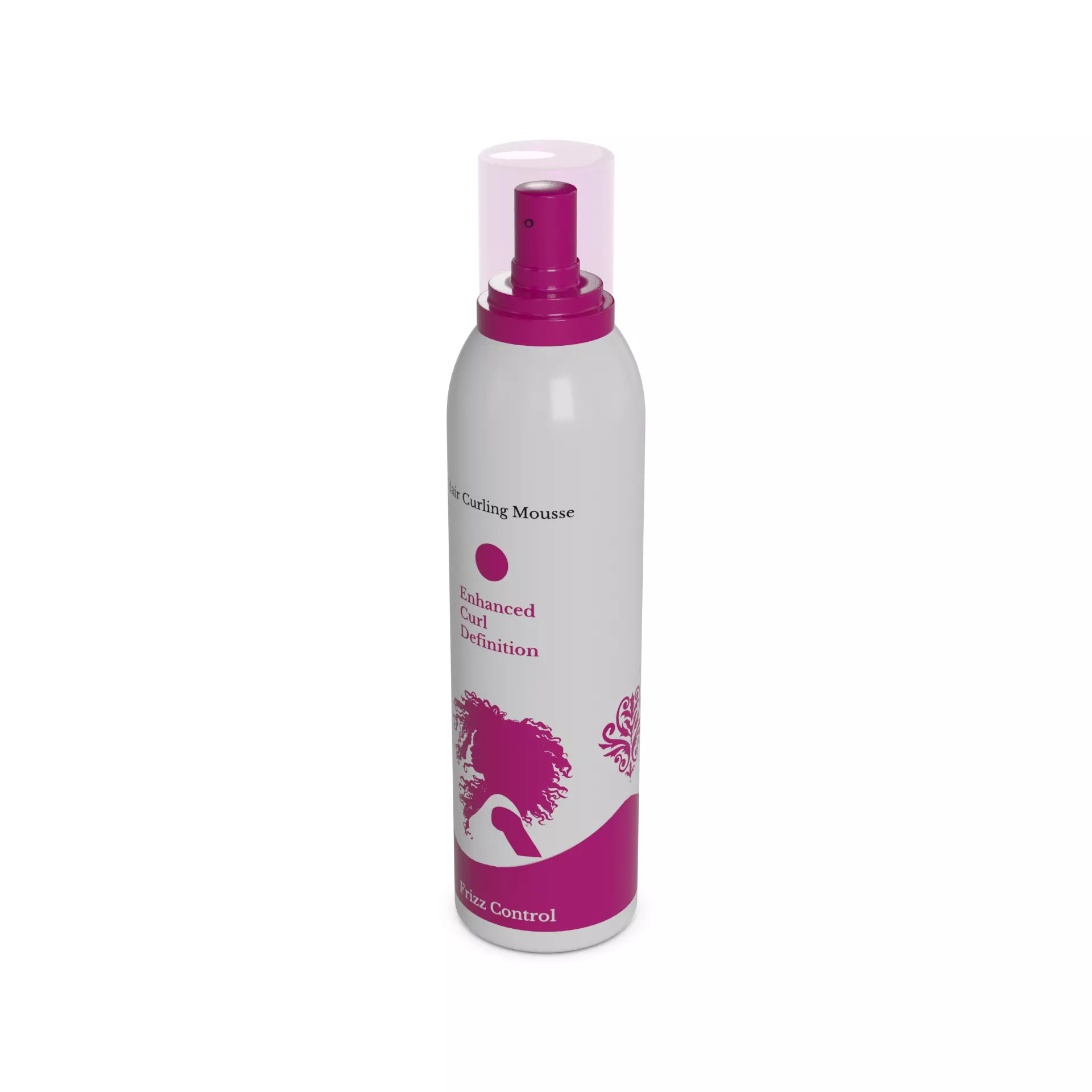 Hair styling products Hair Curling Mousse Low-poly 3D model