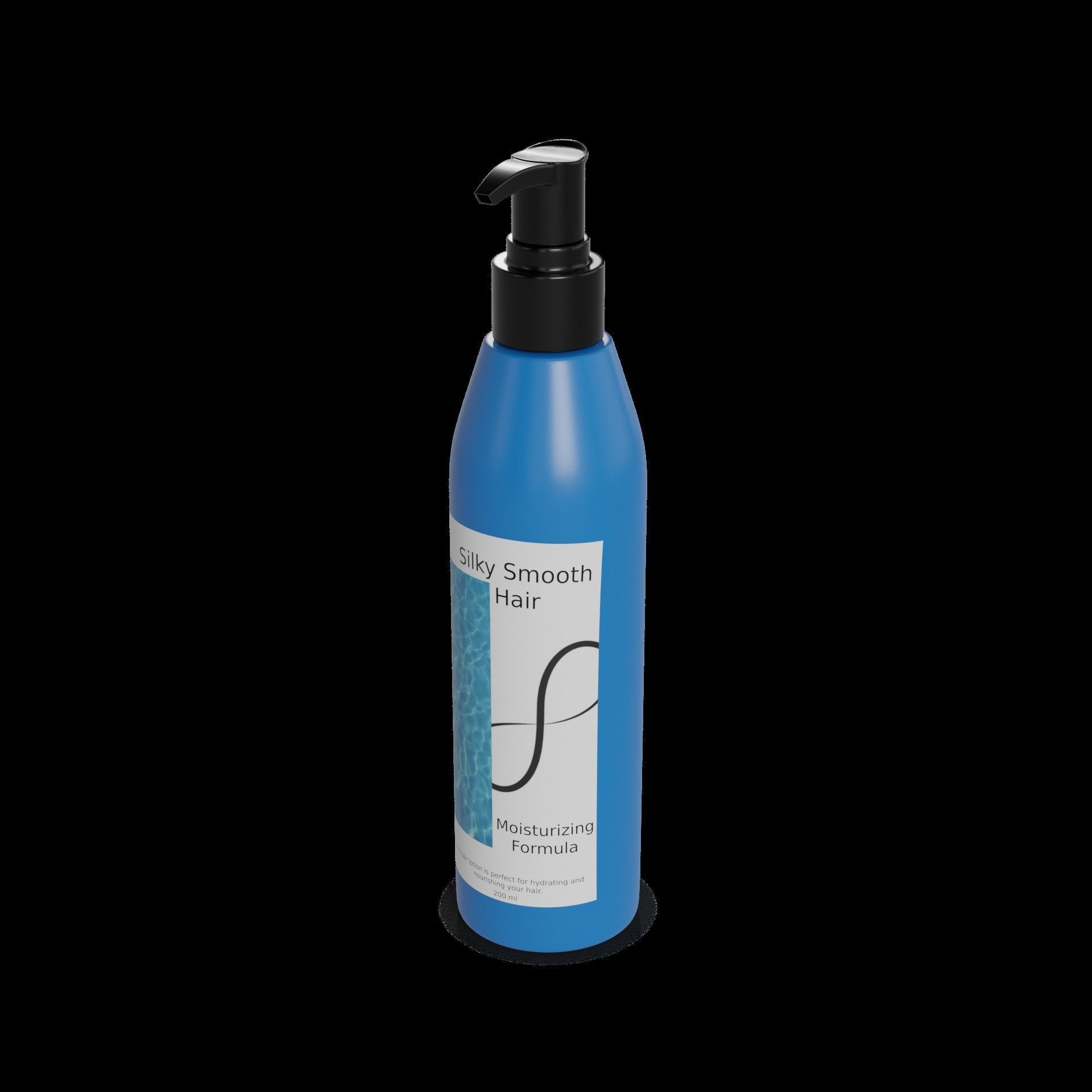 Hair styling products Hair Lotion Low-poly 3D model_1