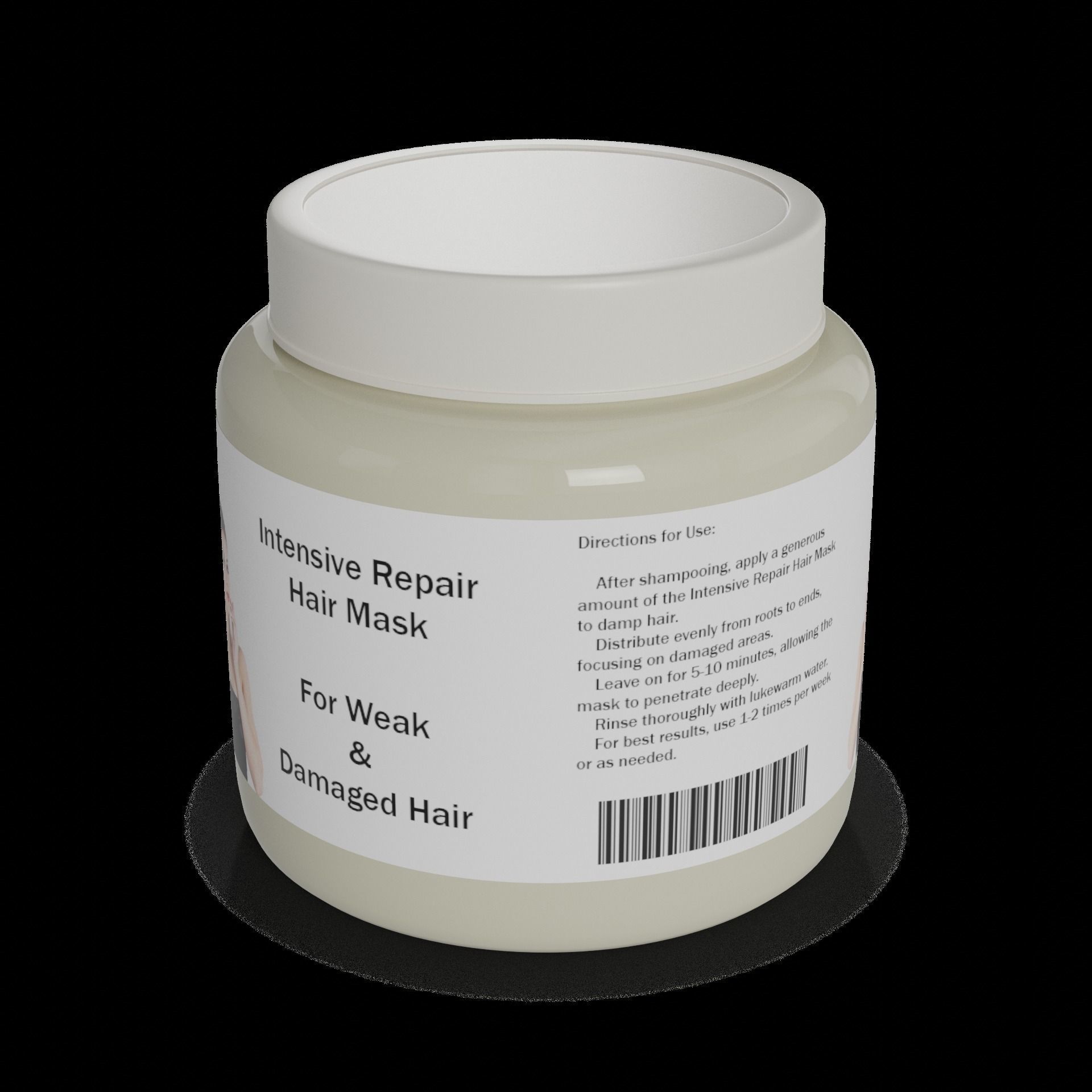 Hair masks serums and oils Intensive Repair Mask Low-poly 3D model_1