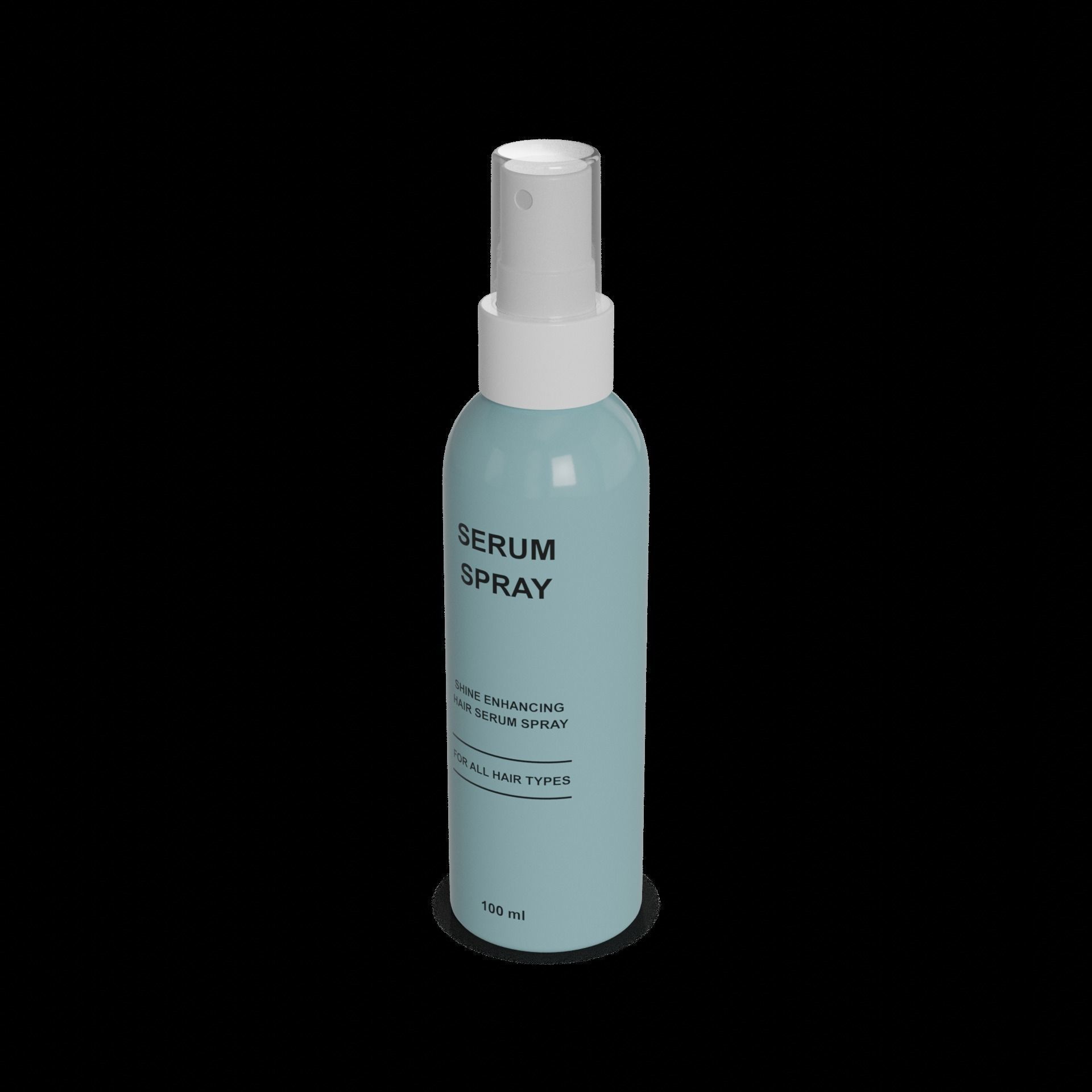 Hair masks serums and oils Hair Serum Spray Low-poly 3D model_1
