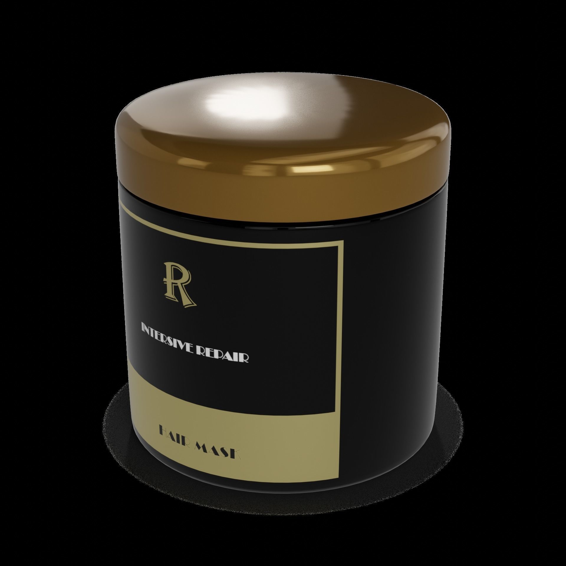 Hair masks serums and oils Hair Mask Low-poly 3D model_1