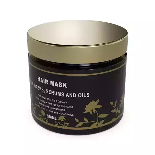 Hair masks serums and oils Hair Mask Low-poly 3D model