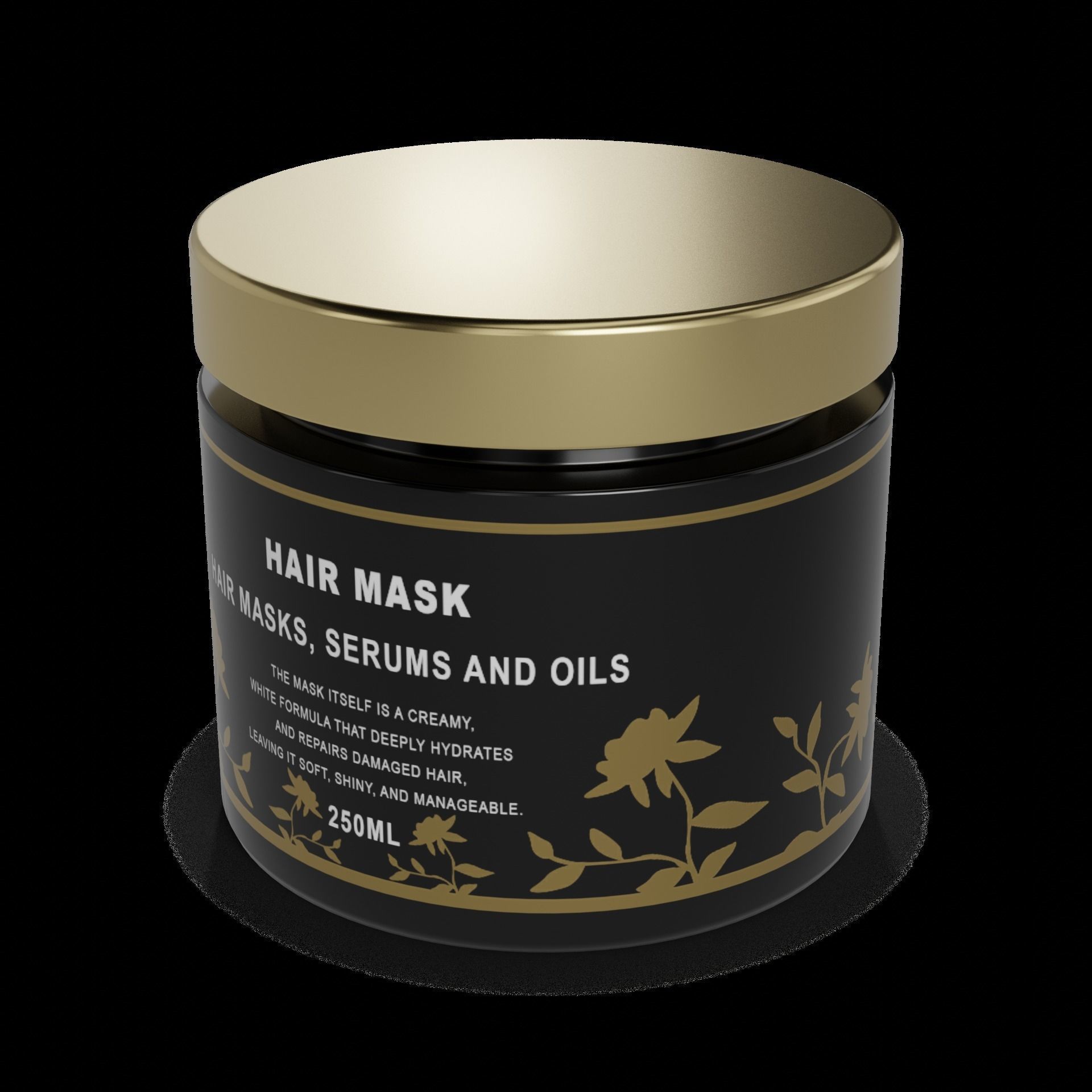 Hair masks serums and oils Hair Mask Low-poly 3D model_1