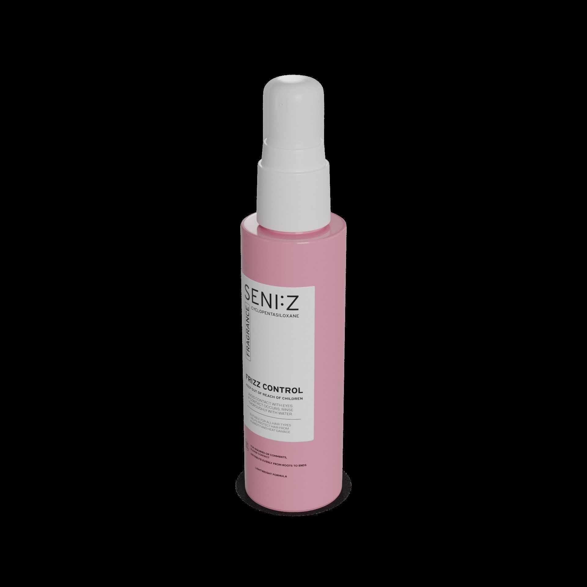 Hair masks serums and oils Frizz Control Serum Low-poly 3D model_1