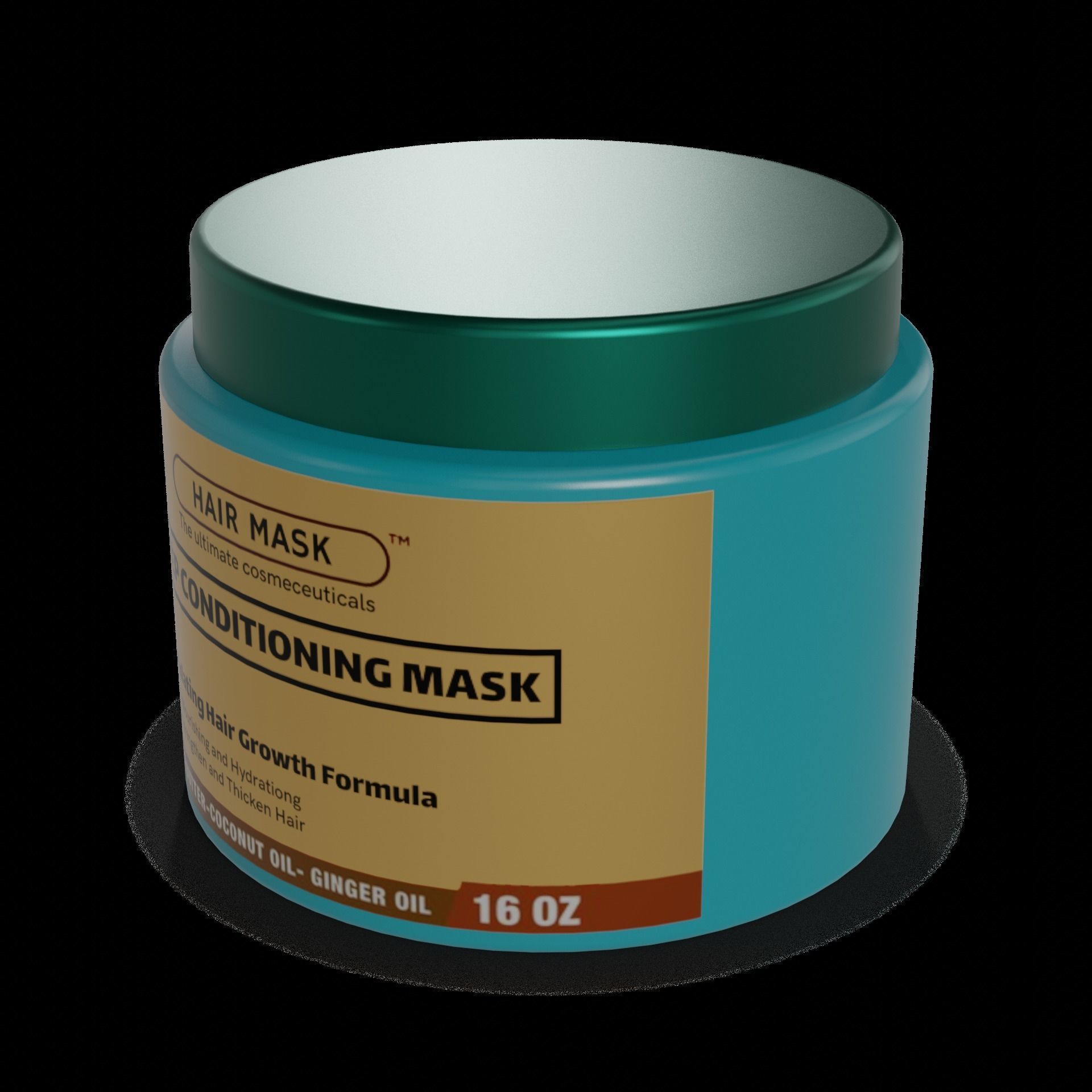 Hair masks serums and oils Deep Conditioning Mask Low-poly 3D model_1