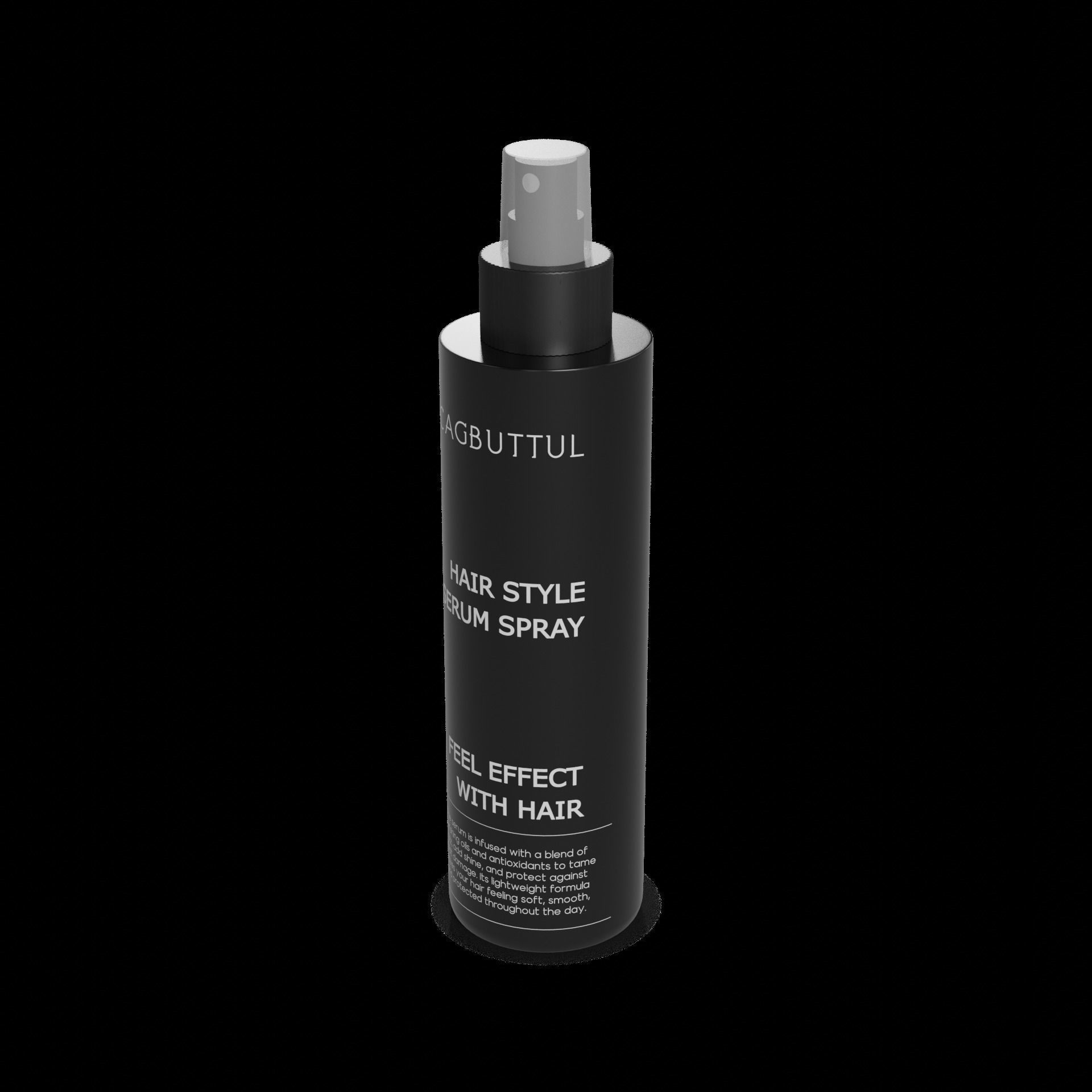 Hair masks serums and oils Hair Serum Spray Low-poly 3D model_1