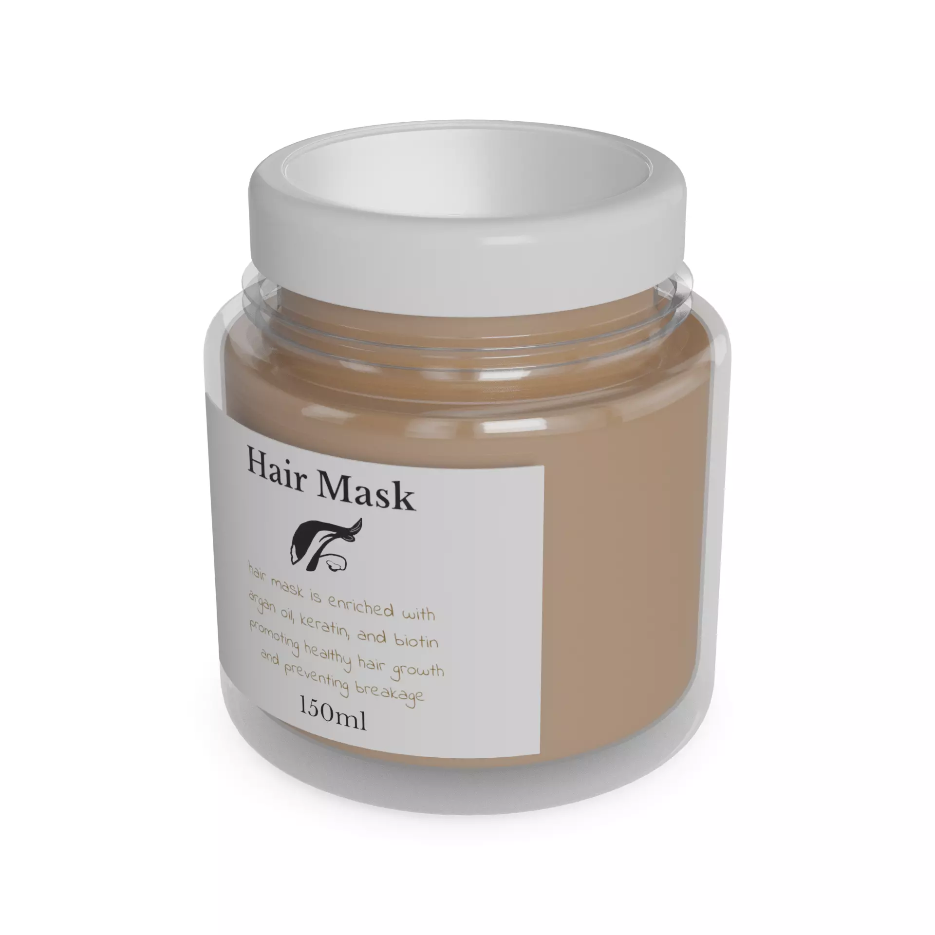 Hair masks serums and oils Hair Mask Low-poly 3D model_0