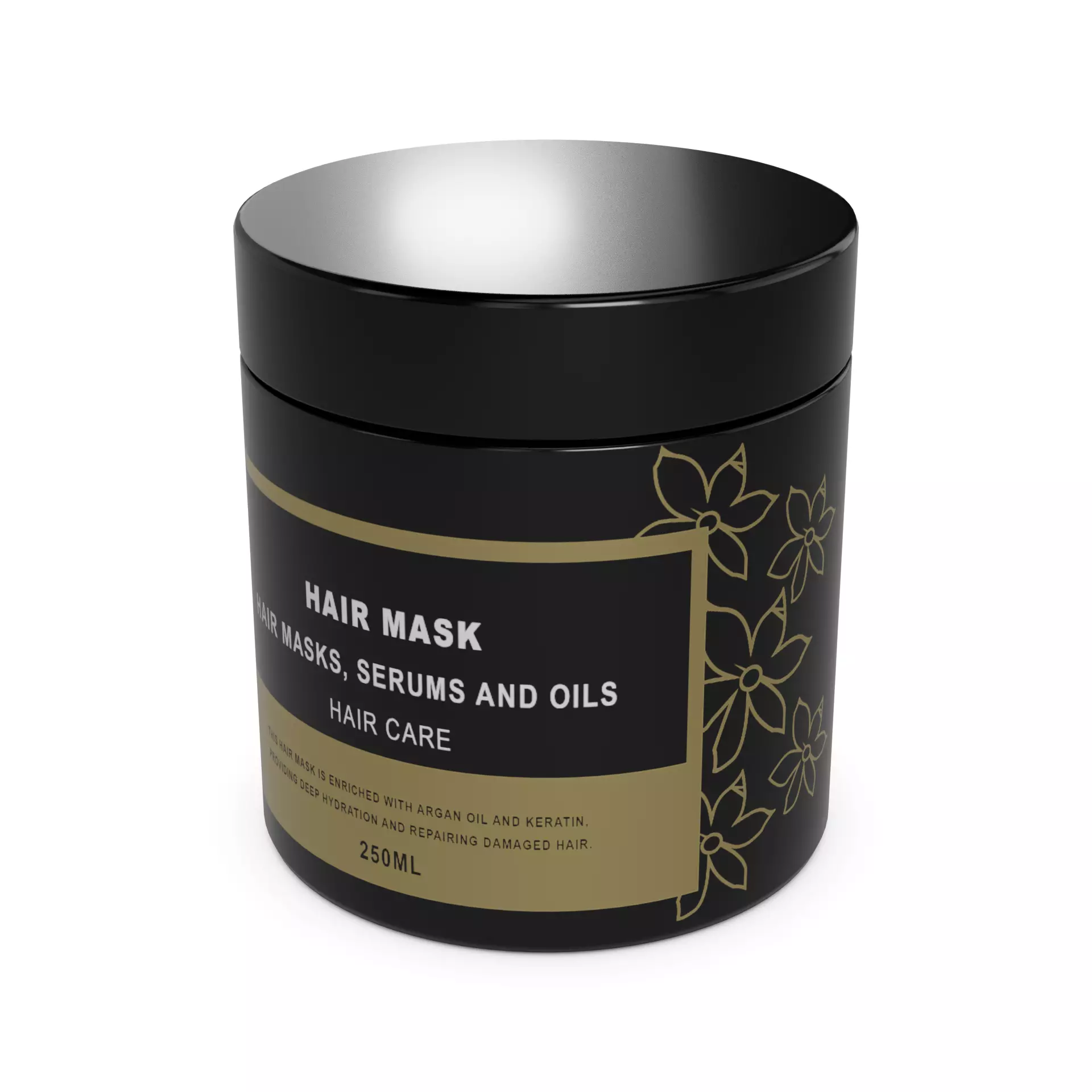 Hair masks serums and oils Hair Mask Low-poly 3D model_0