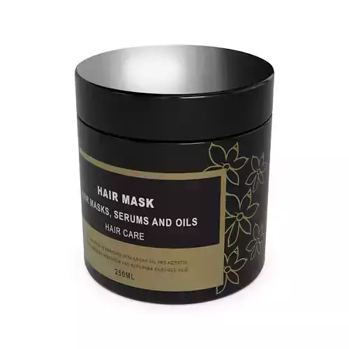 Hair masks serums and oils Hair Mask Low-poly 3D model