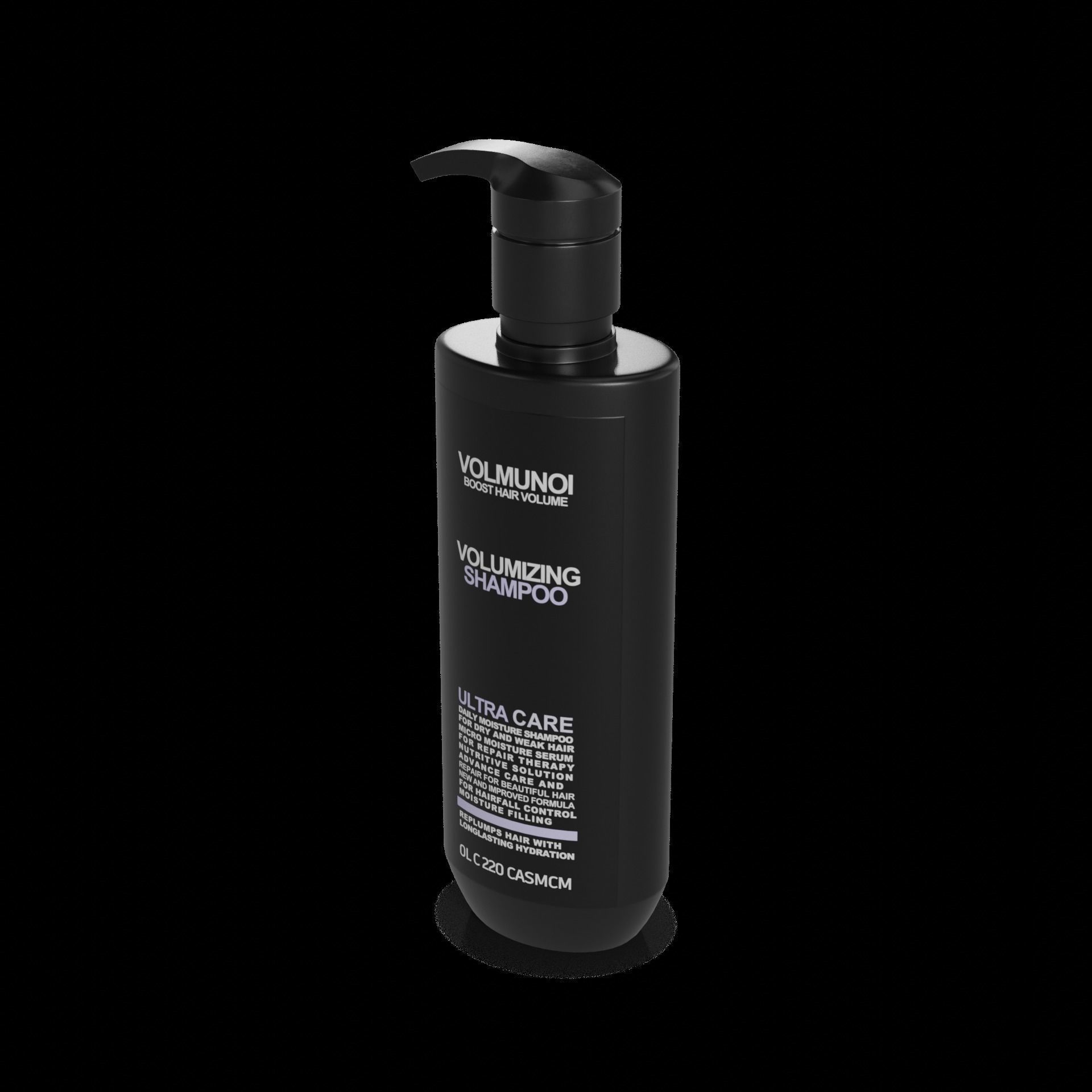 Shampoos Shampoo Low-poly 3D model_1