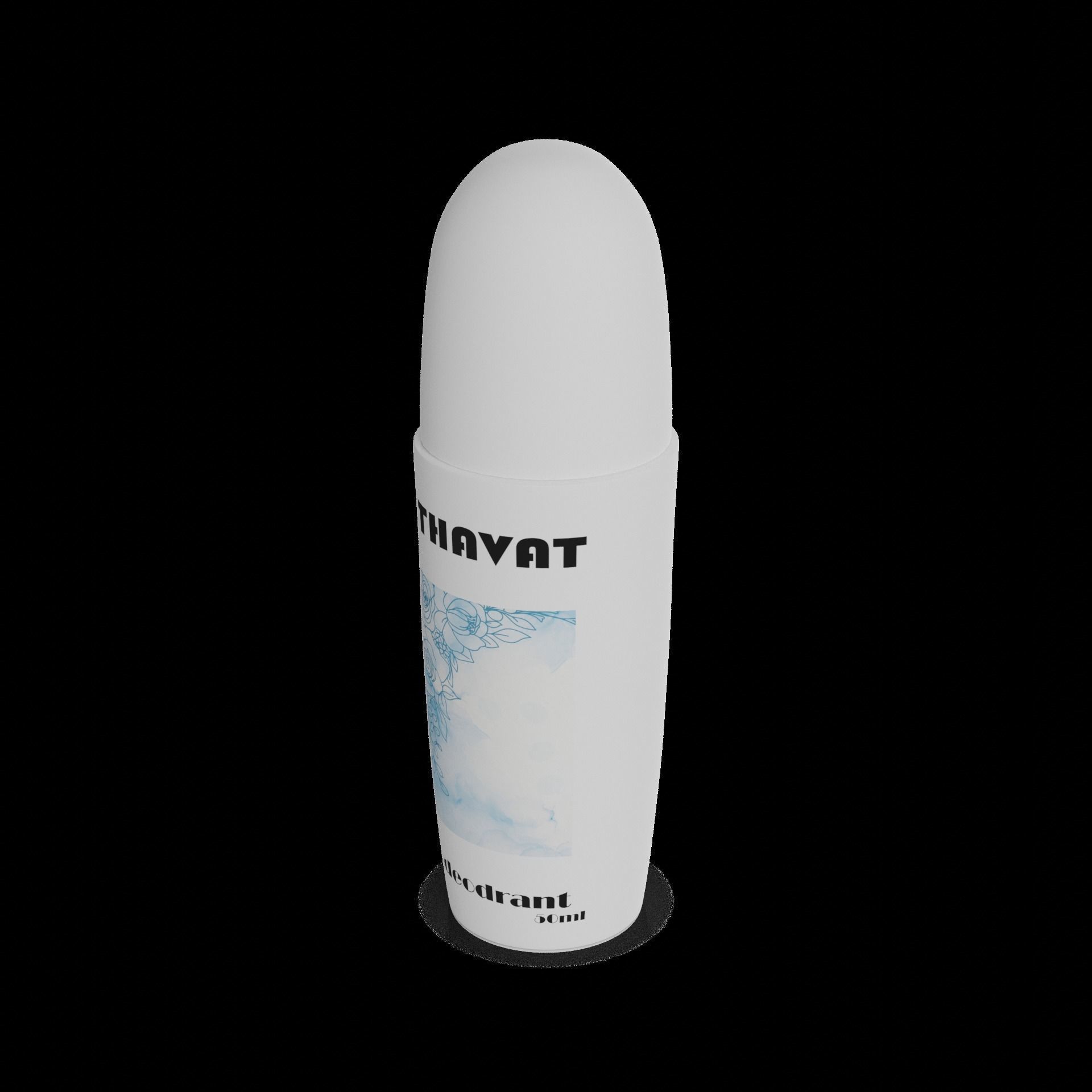 Roll-on and stick deodorants for women Roll-on Antiperspirant Low-poly 3D model_1