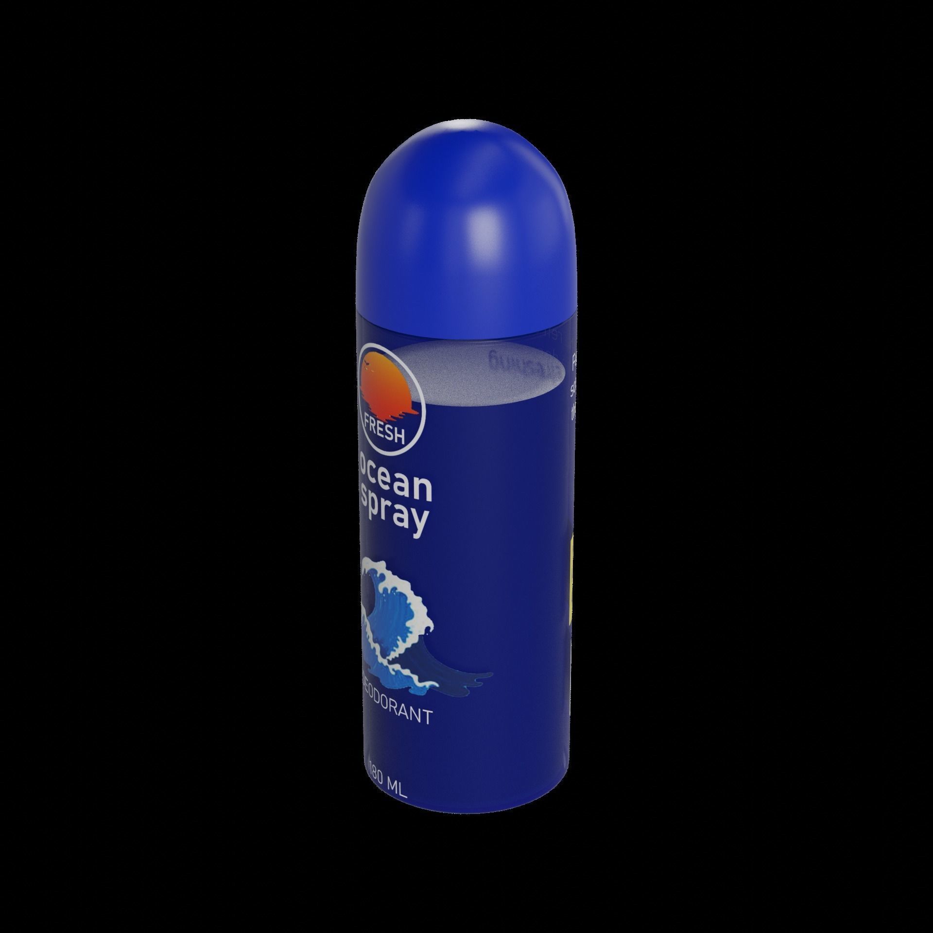 Spray deodorants for men Fresh Ocean Spray Deodorant Low-poly 3D model_1