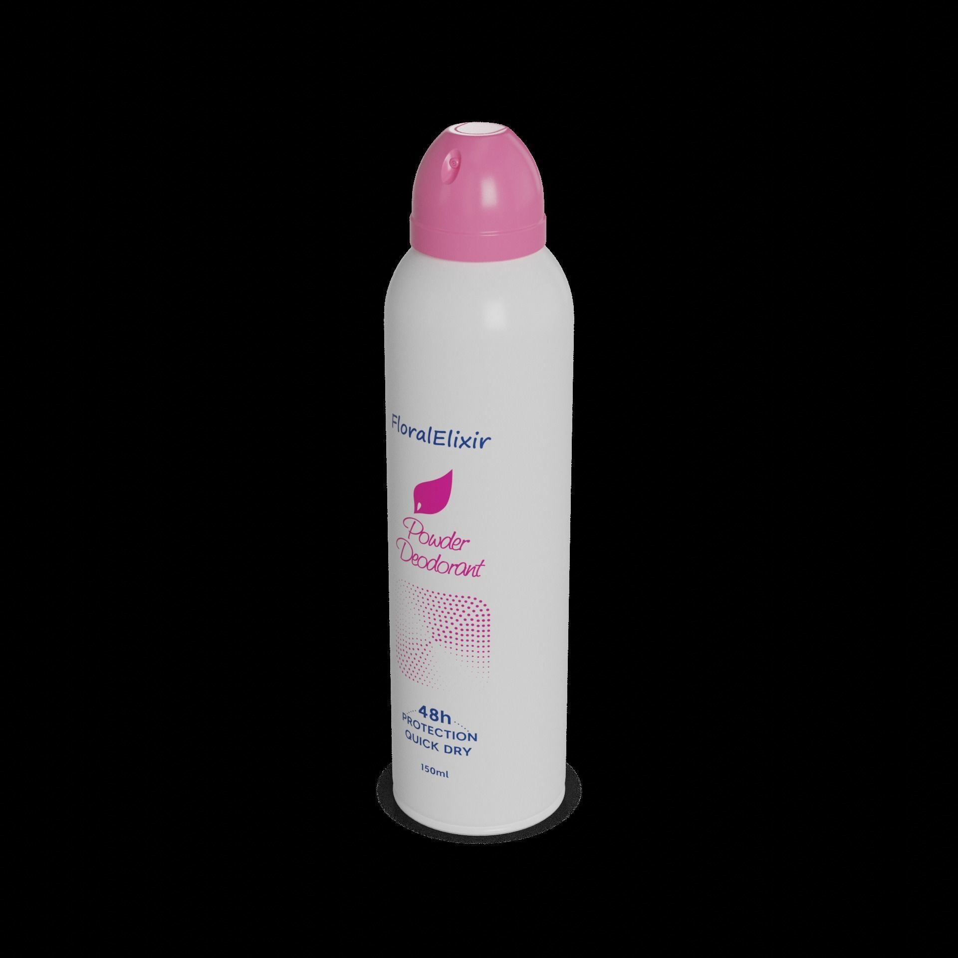 Spray deodorants for women Powder Fresh Low-poly 3D model_1