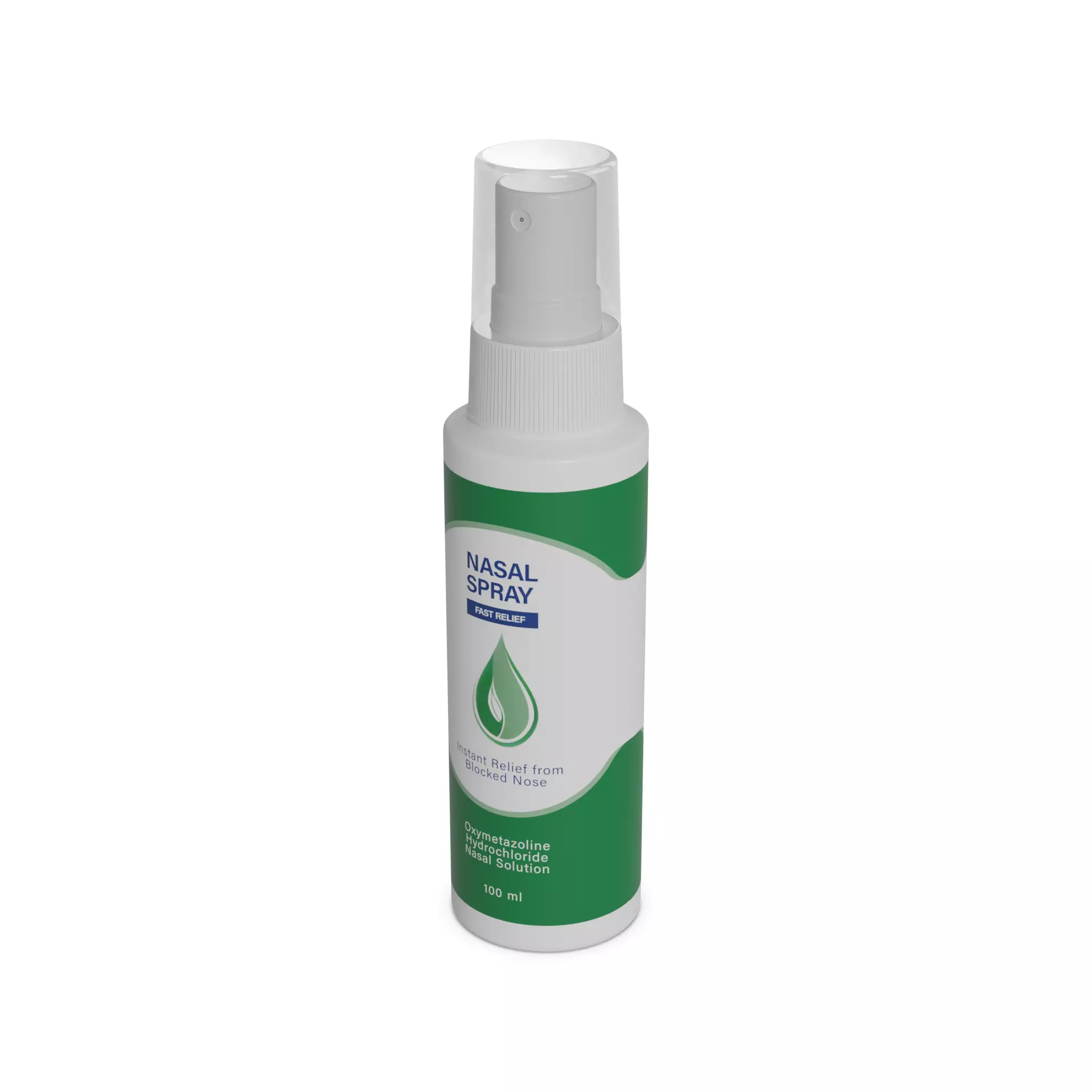 Colds and flu Nasal Spray Low-poly 3D model_0