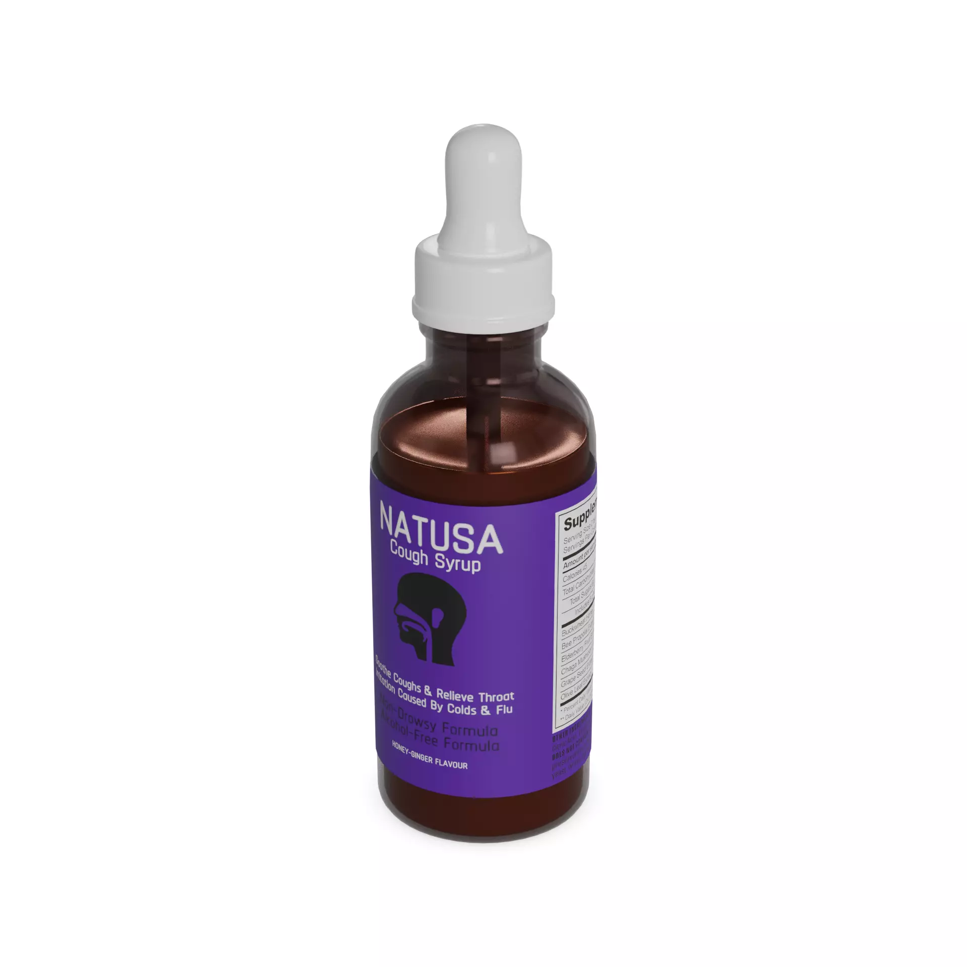 Colds and flu Cough Syrup Low-poly 3D model