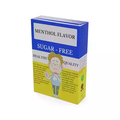 Colds and flu Throat Lozenges Low-poly 3D model